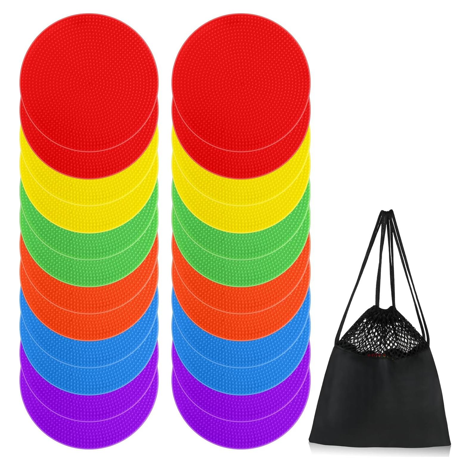 Marcadores de Suelo de Goma ZIECE 24 Pcs 12 cm Antideslizantes