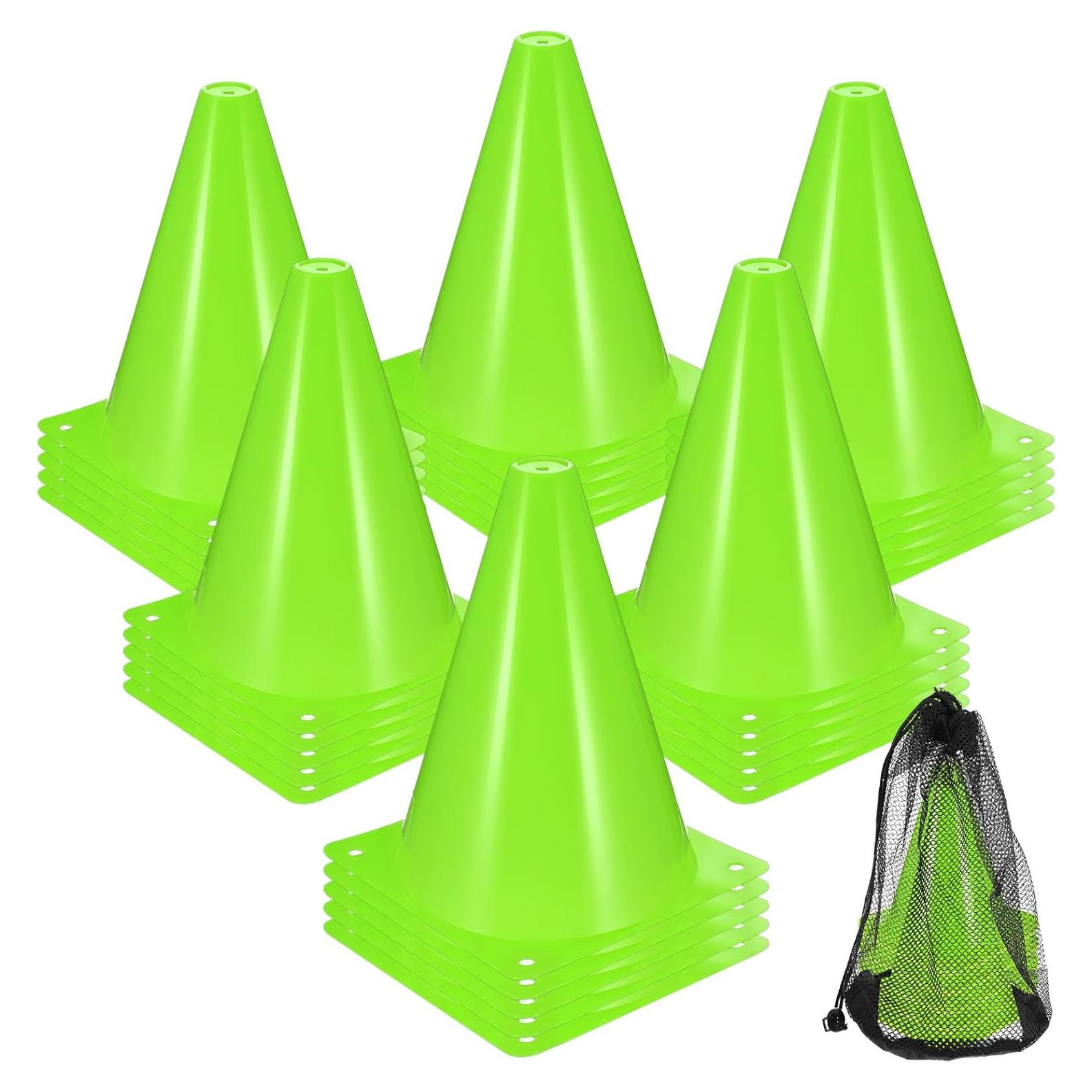 Paquete de 30 conos de tráfico MAQUITA 18x13 cm verde