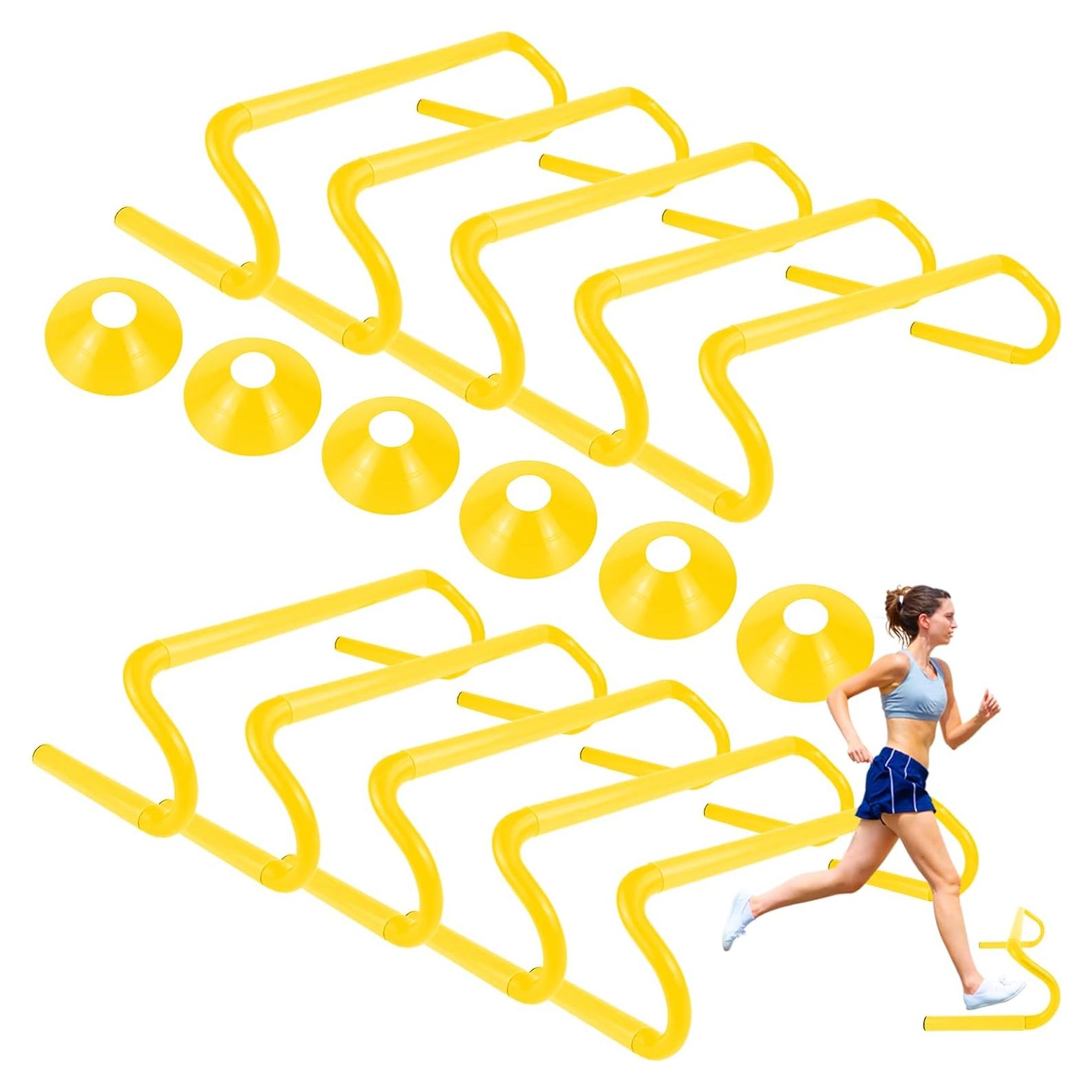 10 Obstáculos de Velocidad QIJISTORM + 6 Conos Marcadores