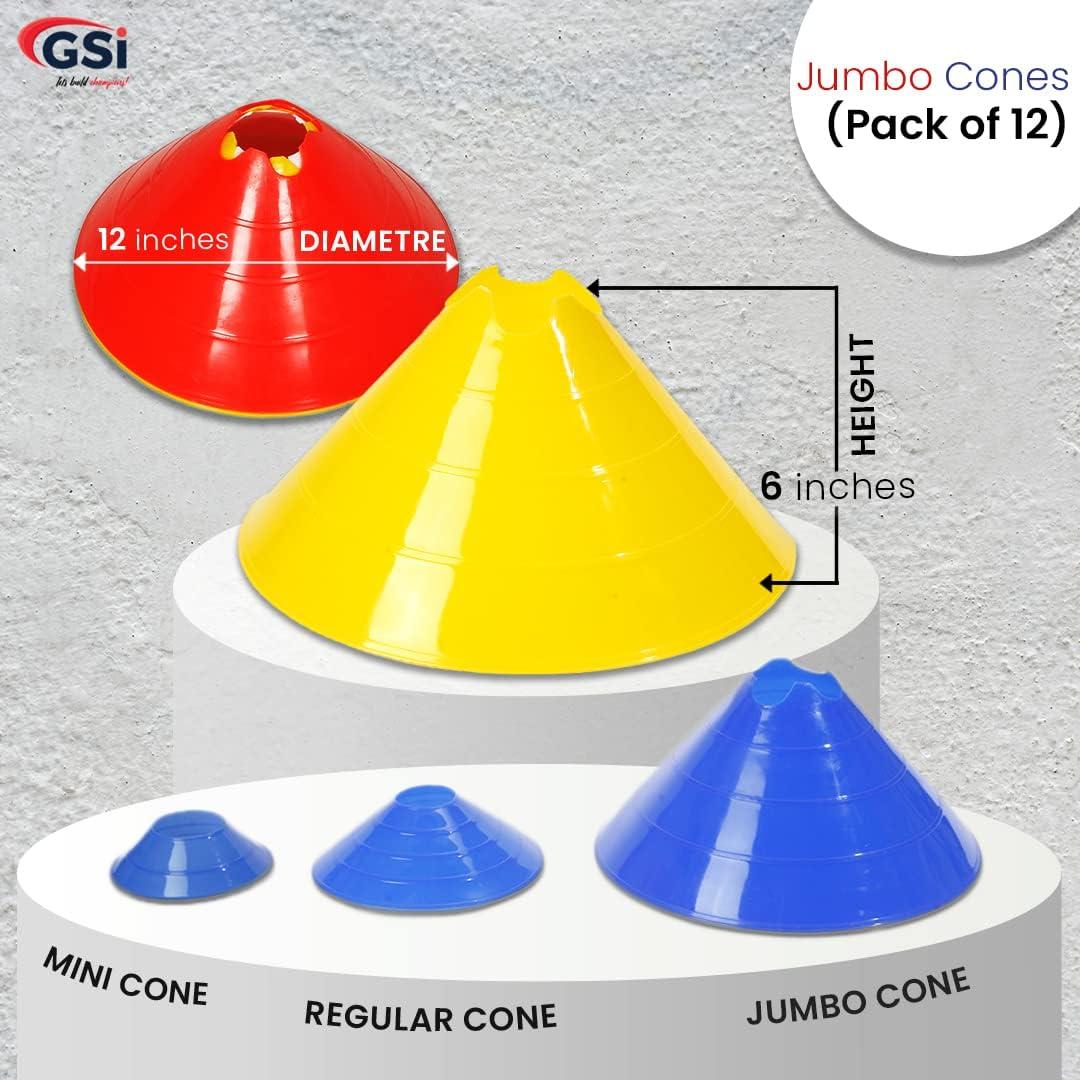 Conos de Entrenamiento GSi Jumbo - Paquete de 12 Multicolor