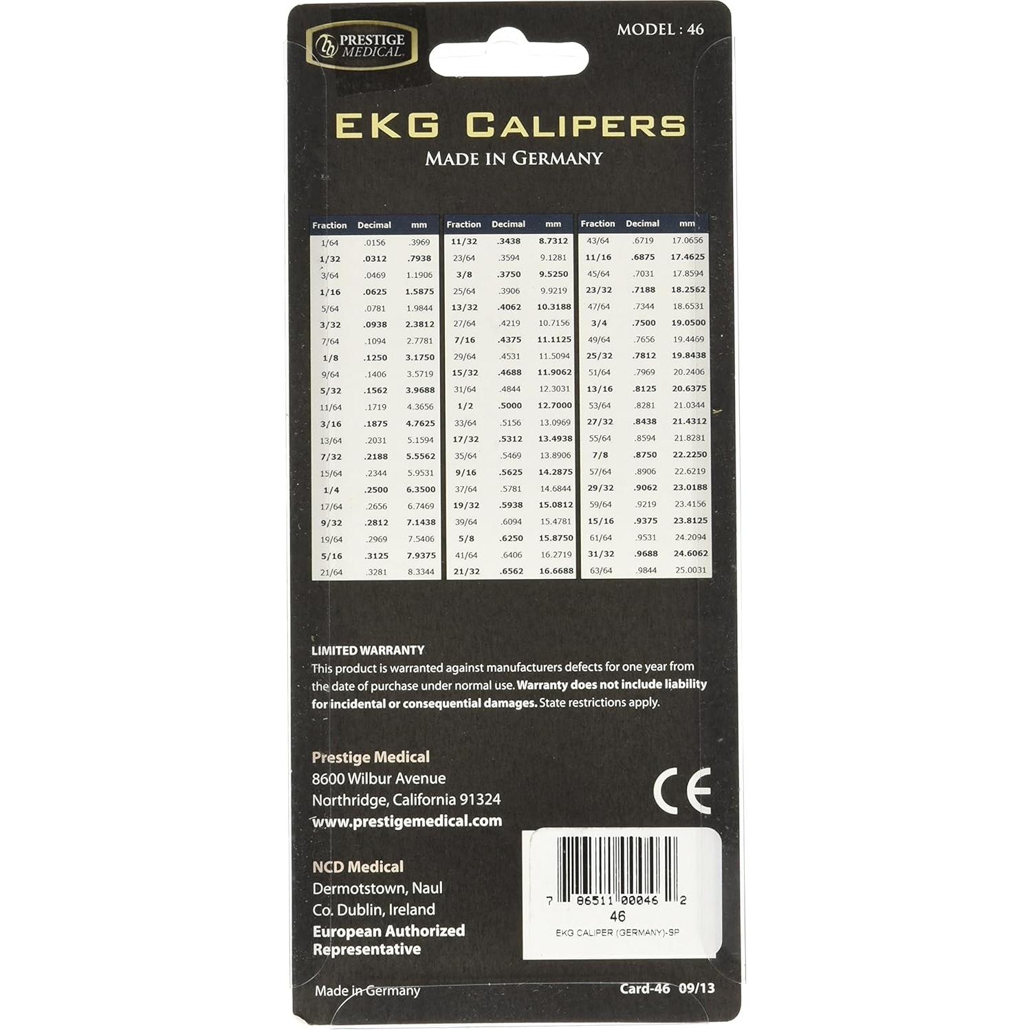 Calibrador EKG Prestige 46 - Medición Precisa 12cm