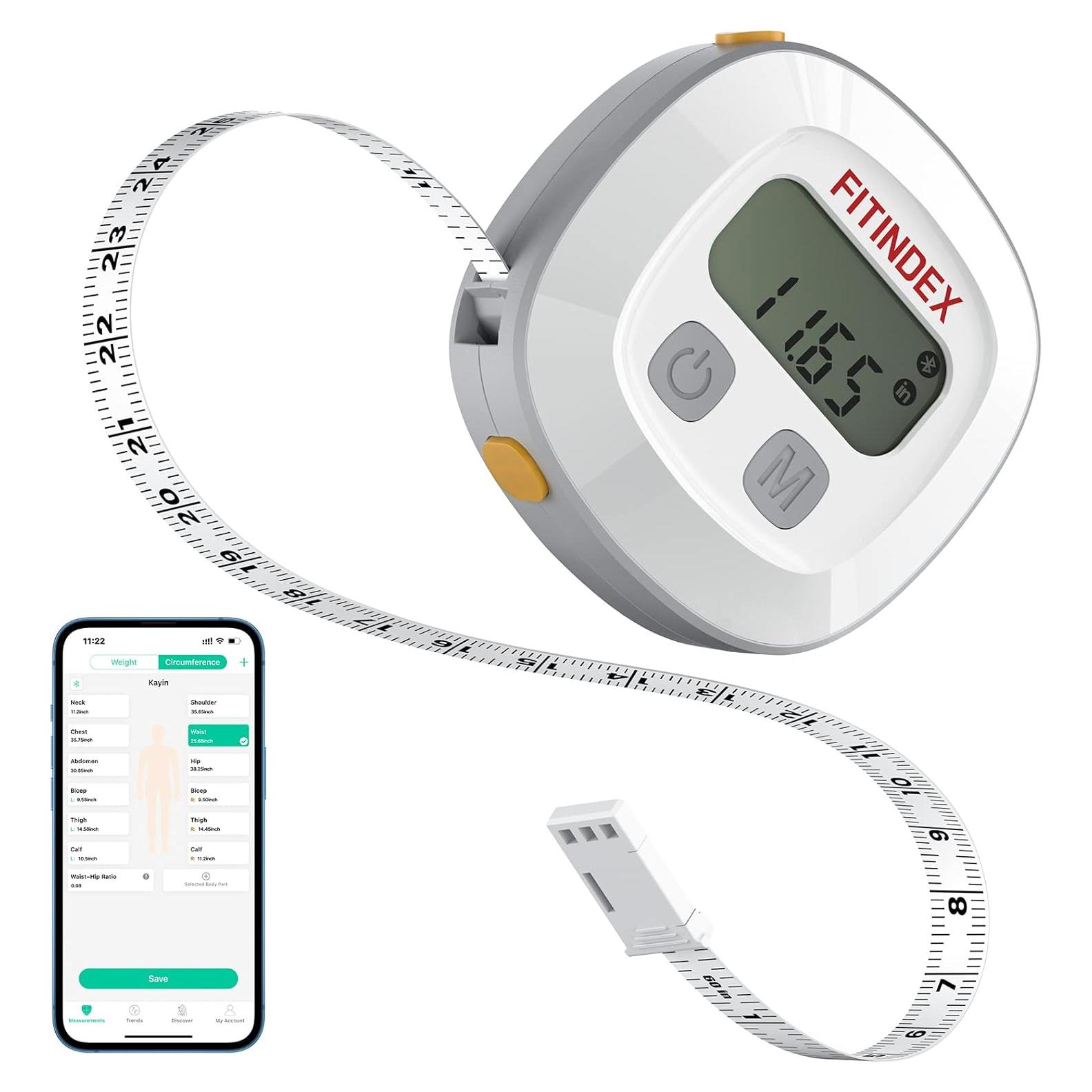 Cinta Métrica Inteligente FITINDEX para Medidas Corporales 150 cm