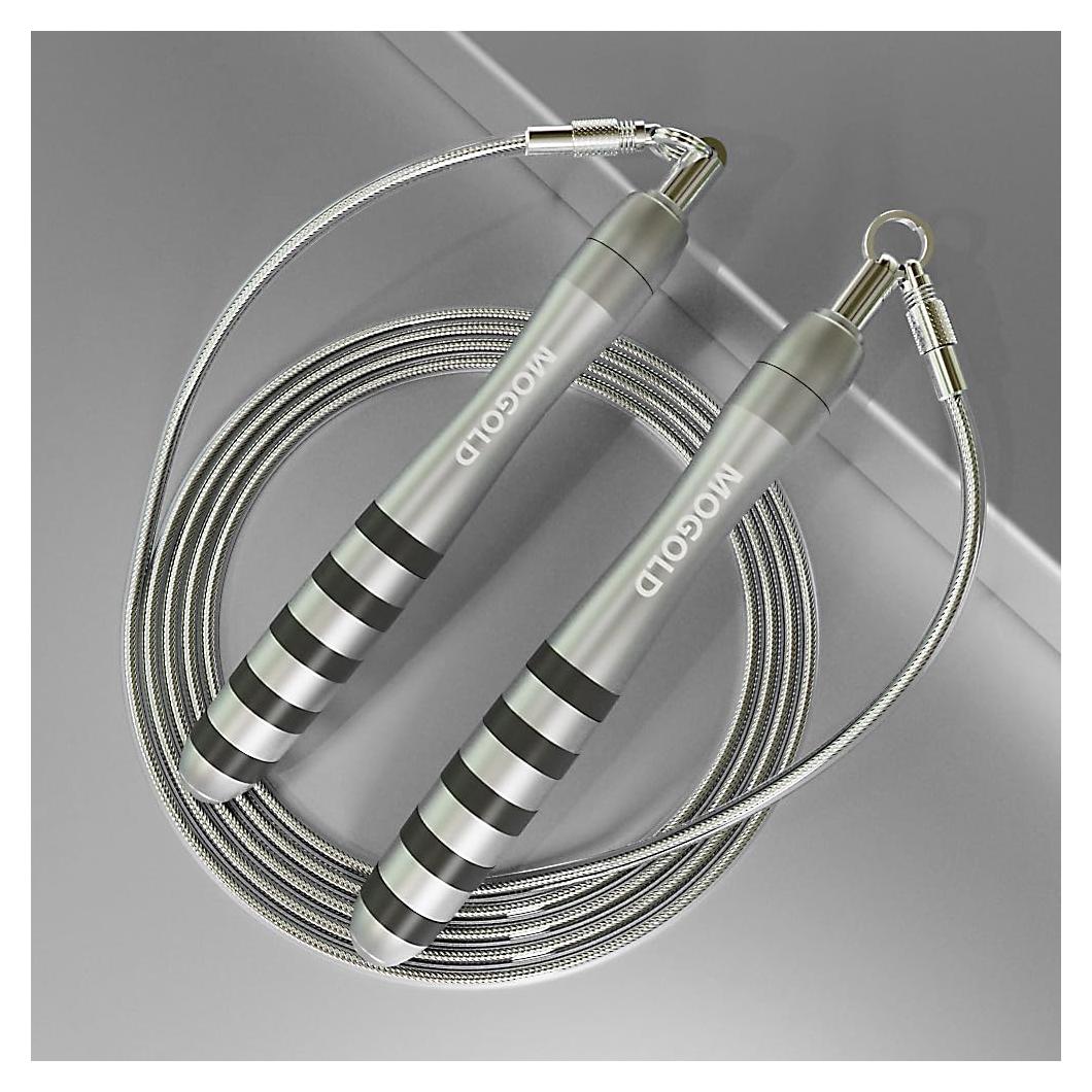 Cuerda de Salto Rápida MOGOLD con Pesas Ajustable 2.99-3.05m