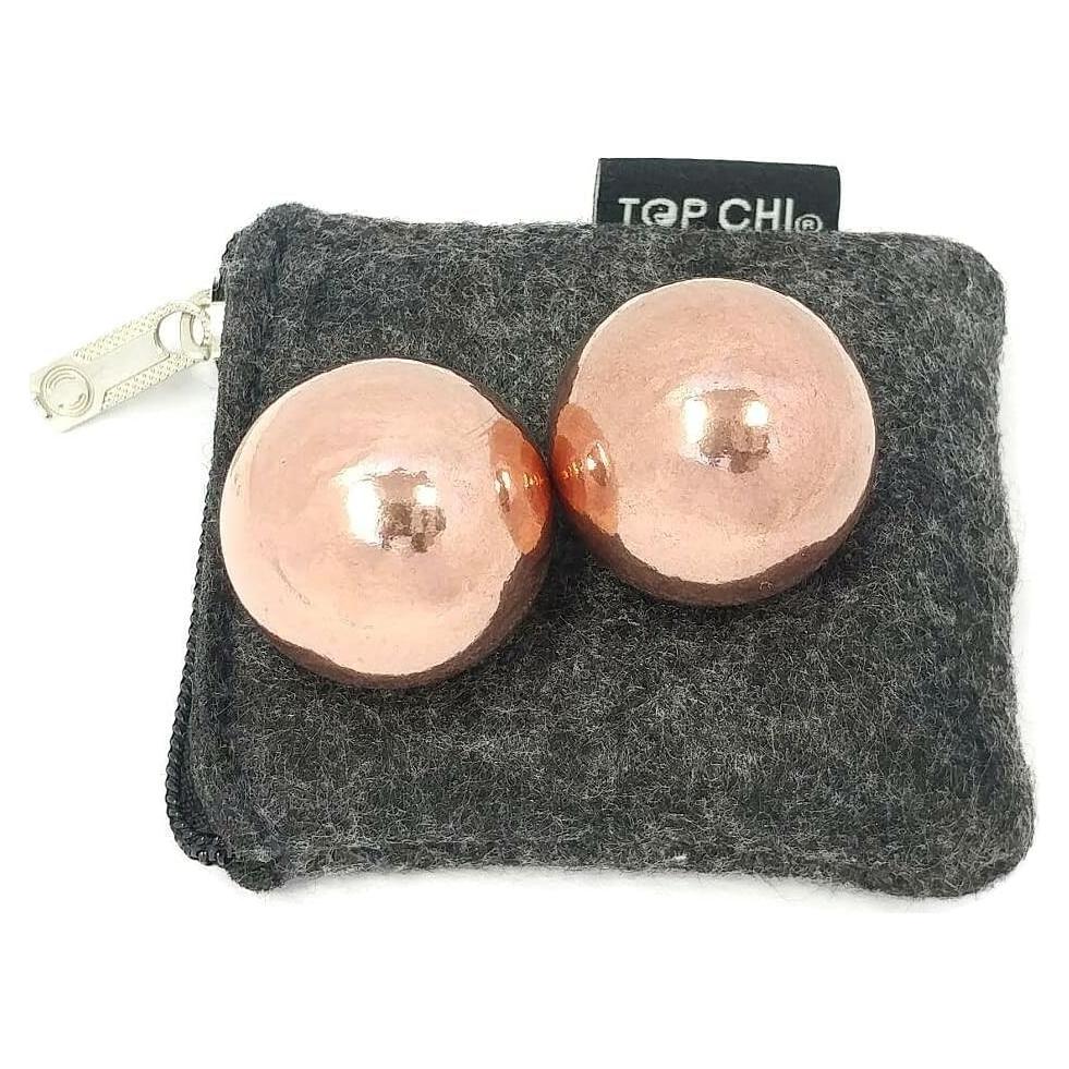Bolas de Baoding de Cobre Sólido Top Chi 2.54 cm para Terapia