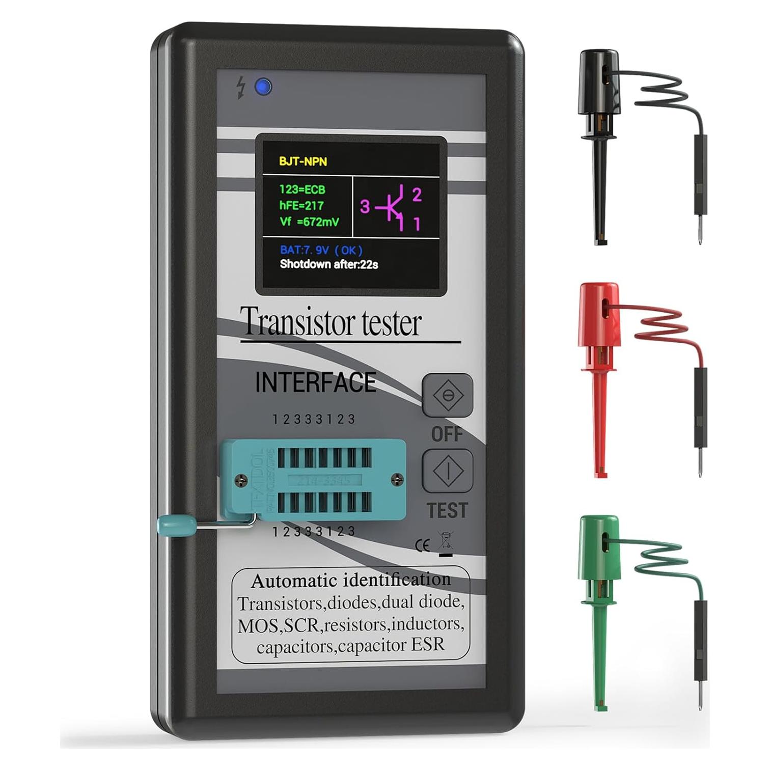 Probador de Transistores DROK - Medidor LCR Multifuncional
