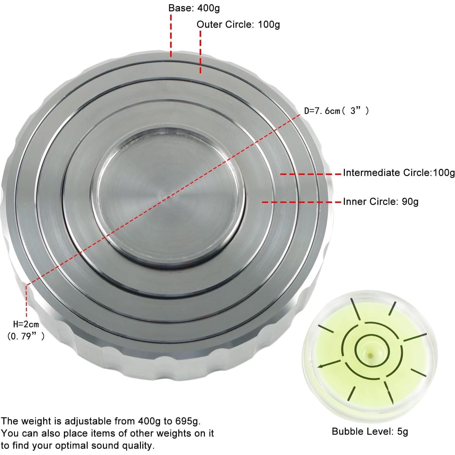 Estabilizador de peso ajustable Rockhouse RWS-01 0.69kg para vinilos