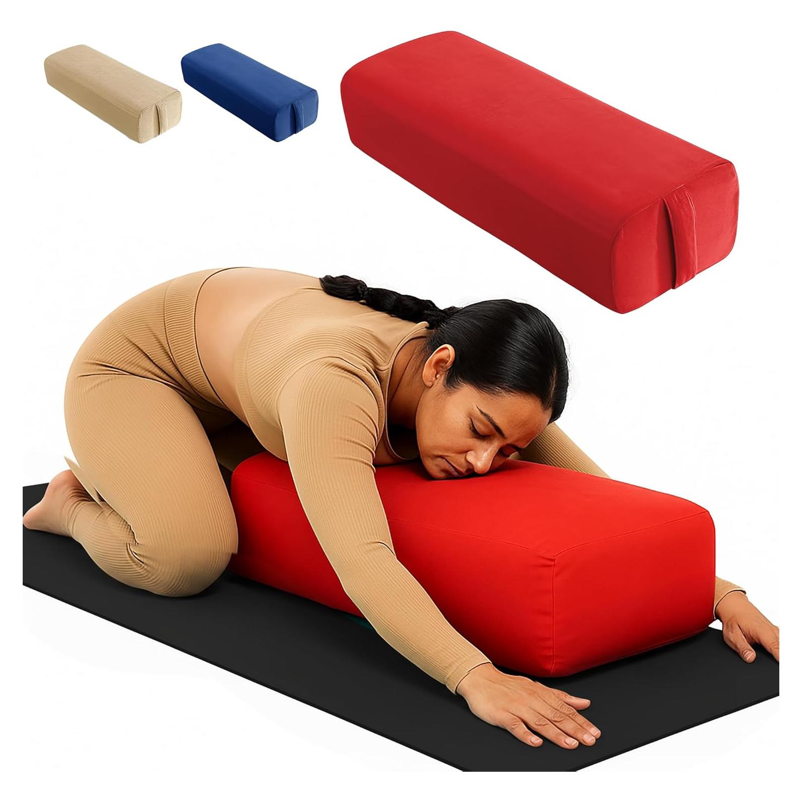 Almohada de Yoga LeelaShanti Roja 69.85x30.48x20.32 cm