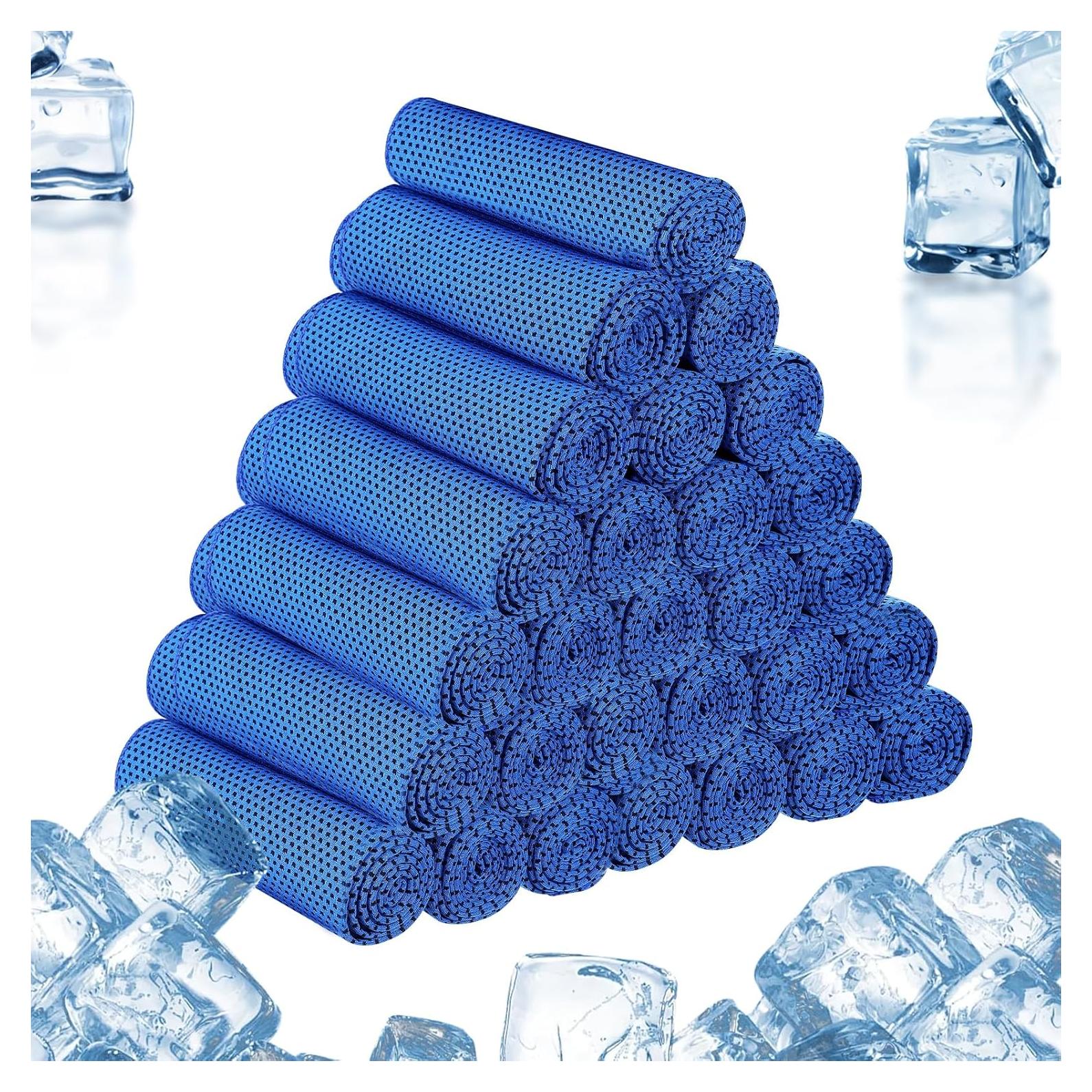 Paquete de 30 Toallas Enfriadoras Abeillo 100x30 cm Azul