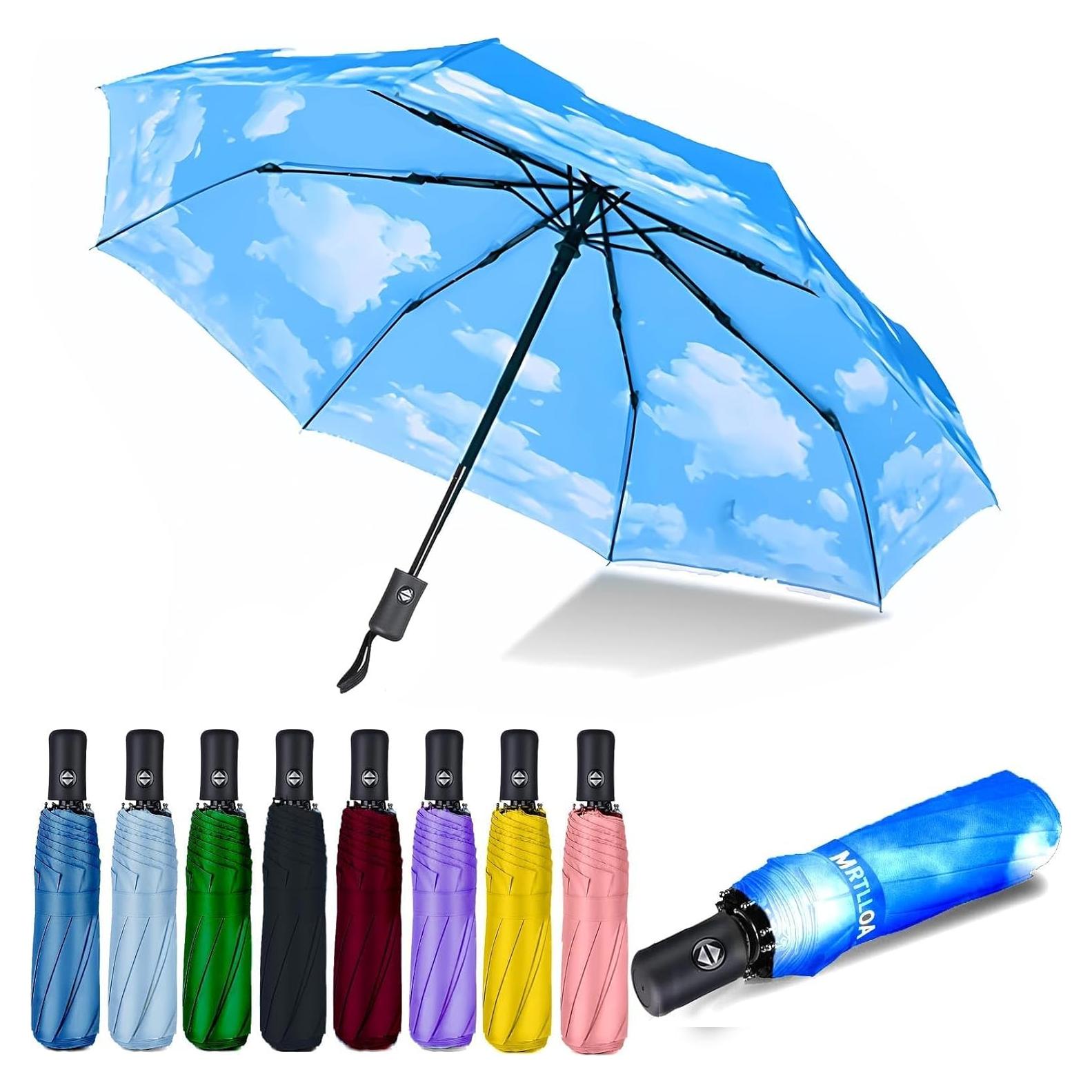 Paraguas Compacto Automático MRTLLOA 42 cm Impermeable