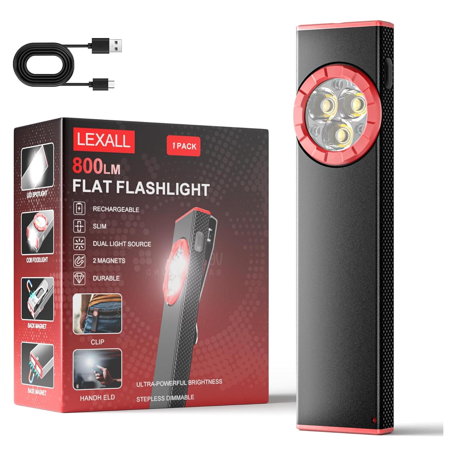 Linterna EDC Lexall 800 Lúmenes Recargable LED Magnética