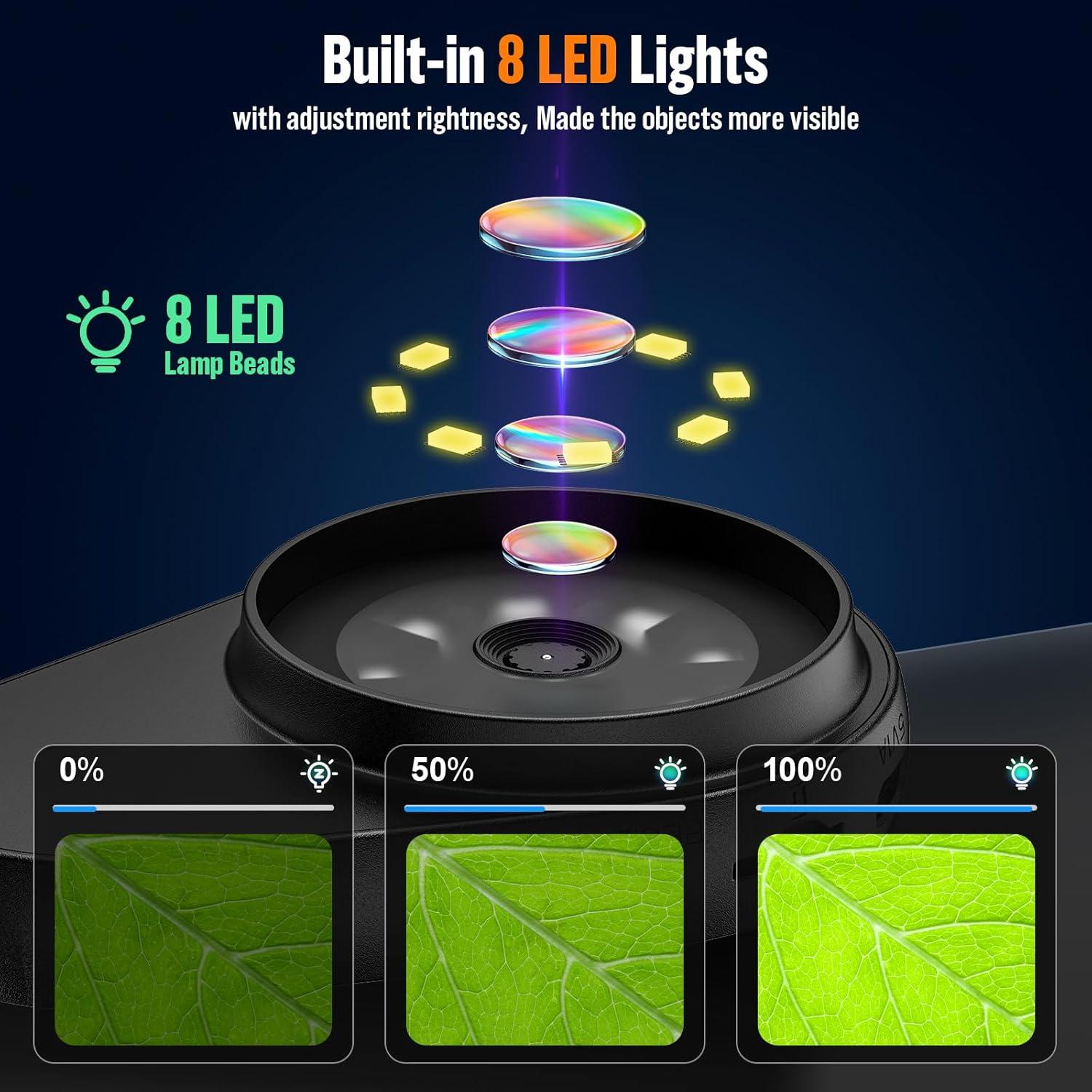 Microscopio Digital Portátil MAXLAPTER 100X con Pantalla 2"