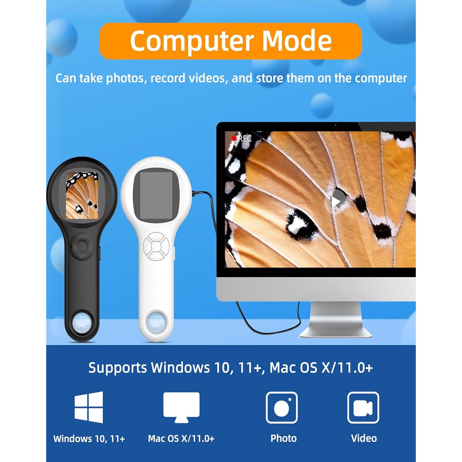 Microscopio Digital de Bolsillo T TAKMLY 500x USB Portátil