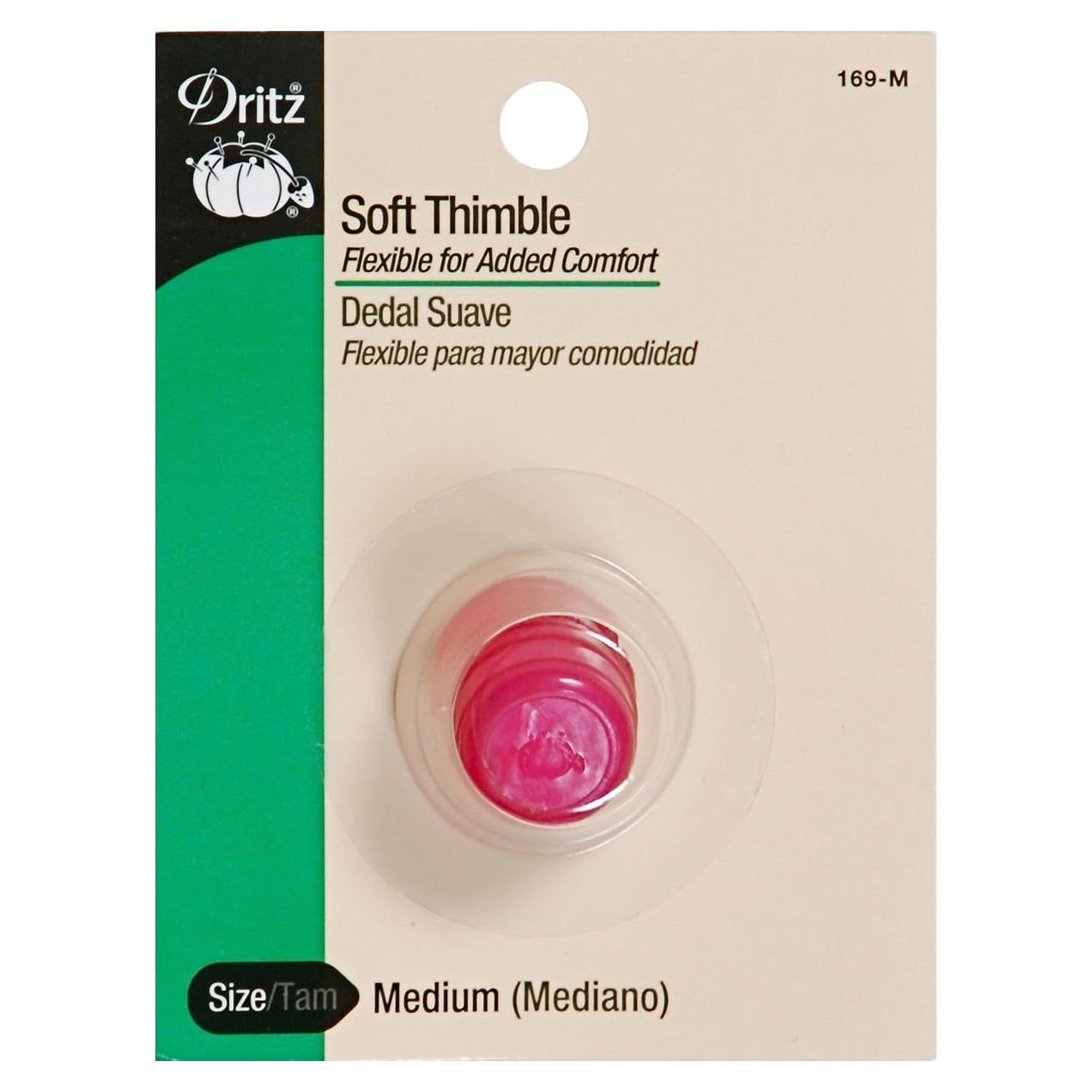 Dritz 169-M Soft Thimble, Size Medium , Pink