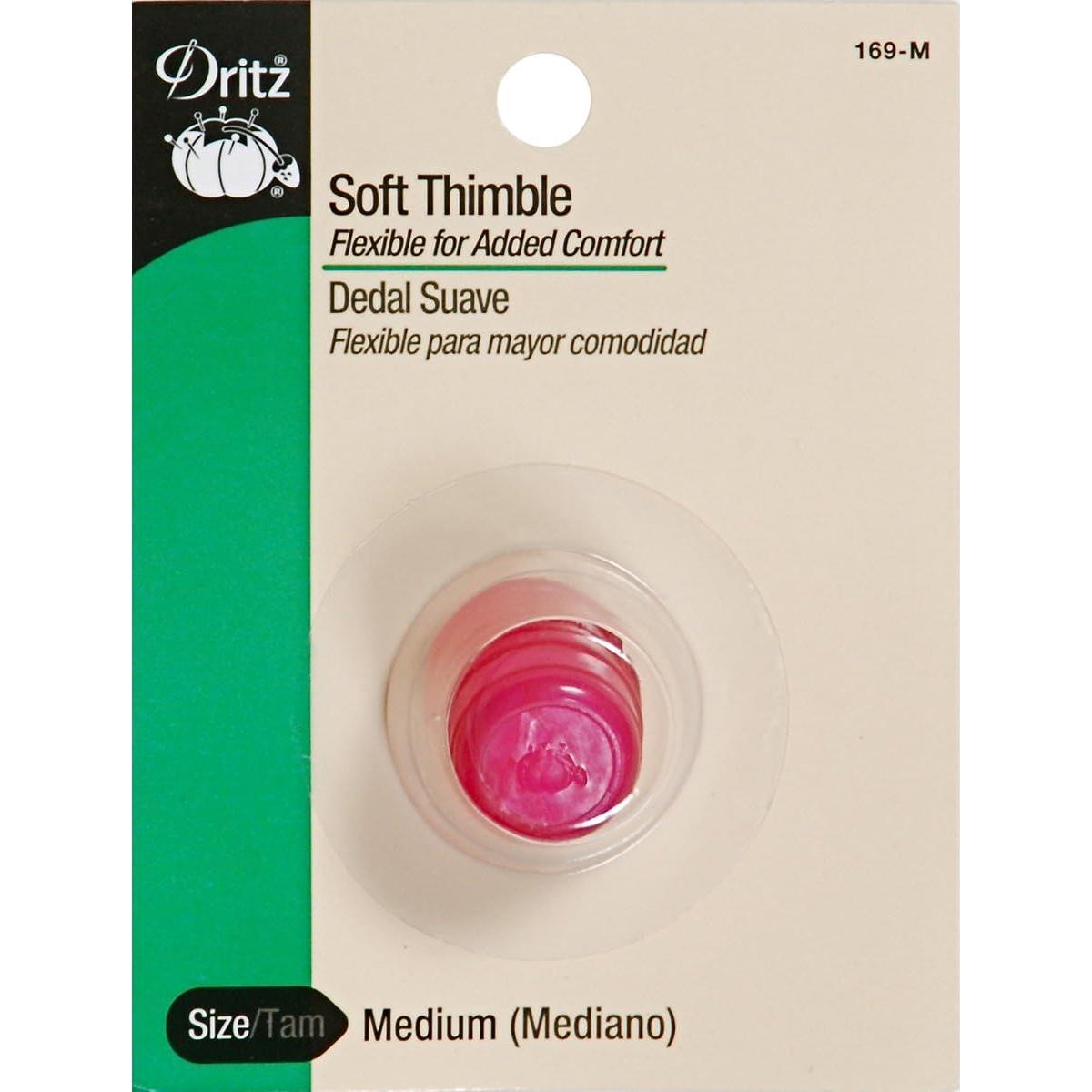 Dritz 169-M Soft Thimble, Size Medium , Pink