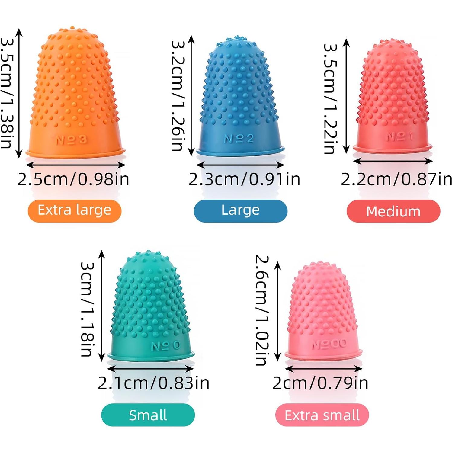 10 Dedales de Silicona Mabor para Protección de Dedos - Colores Variados