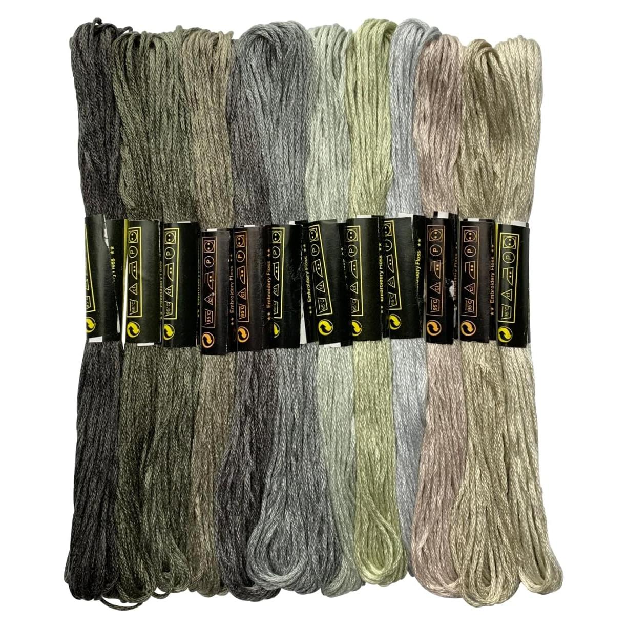 Hilo de Pulsera de Amistad Newkita 12 Madejas Gris 8m