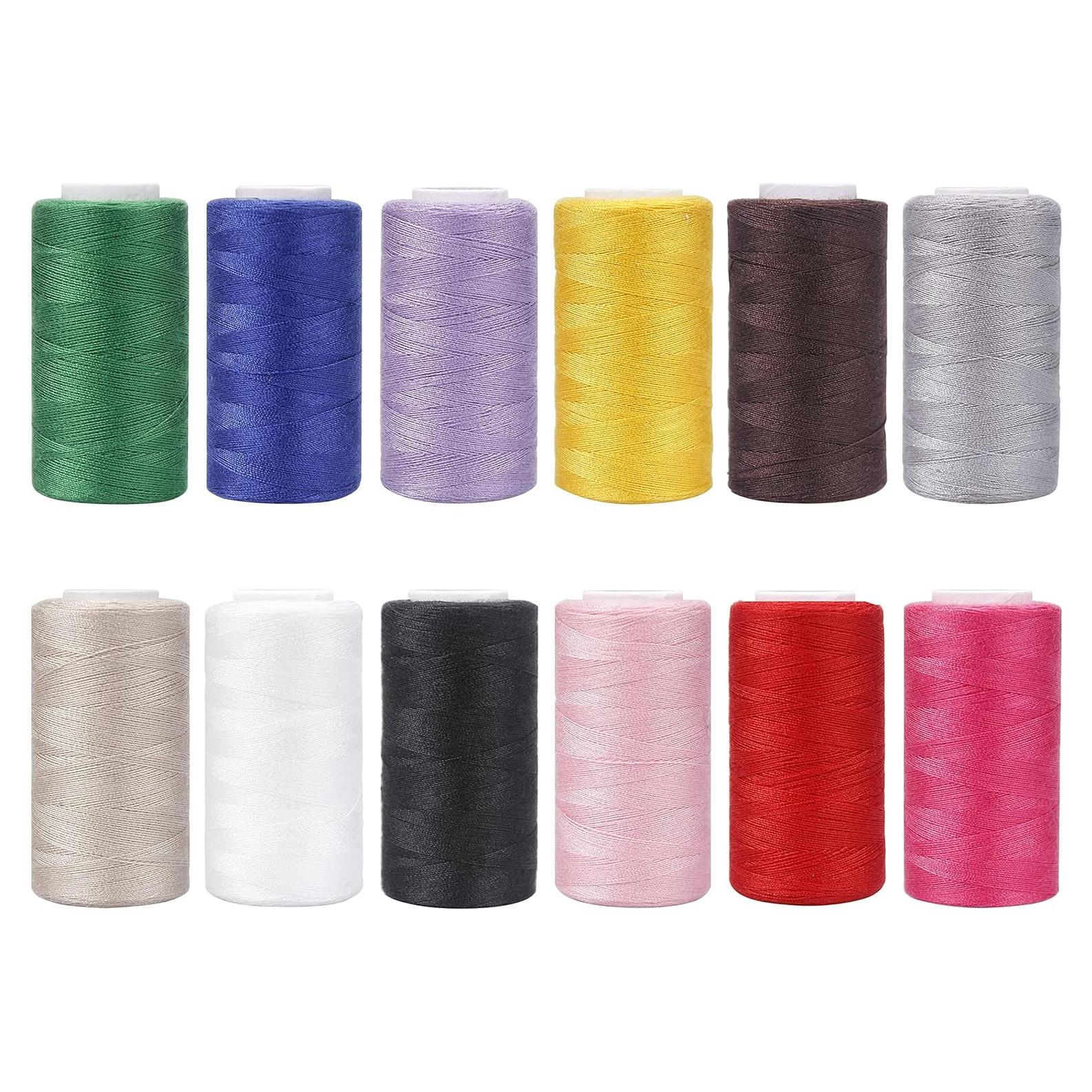 Juego de 12 bobinas de hilo de poliéster Ryalan 350m
