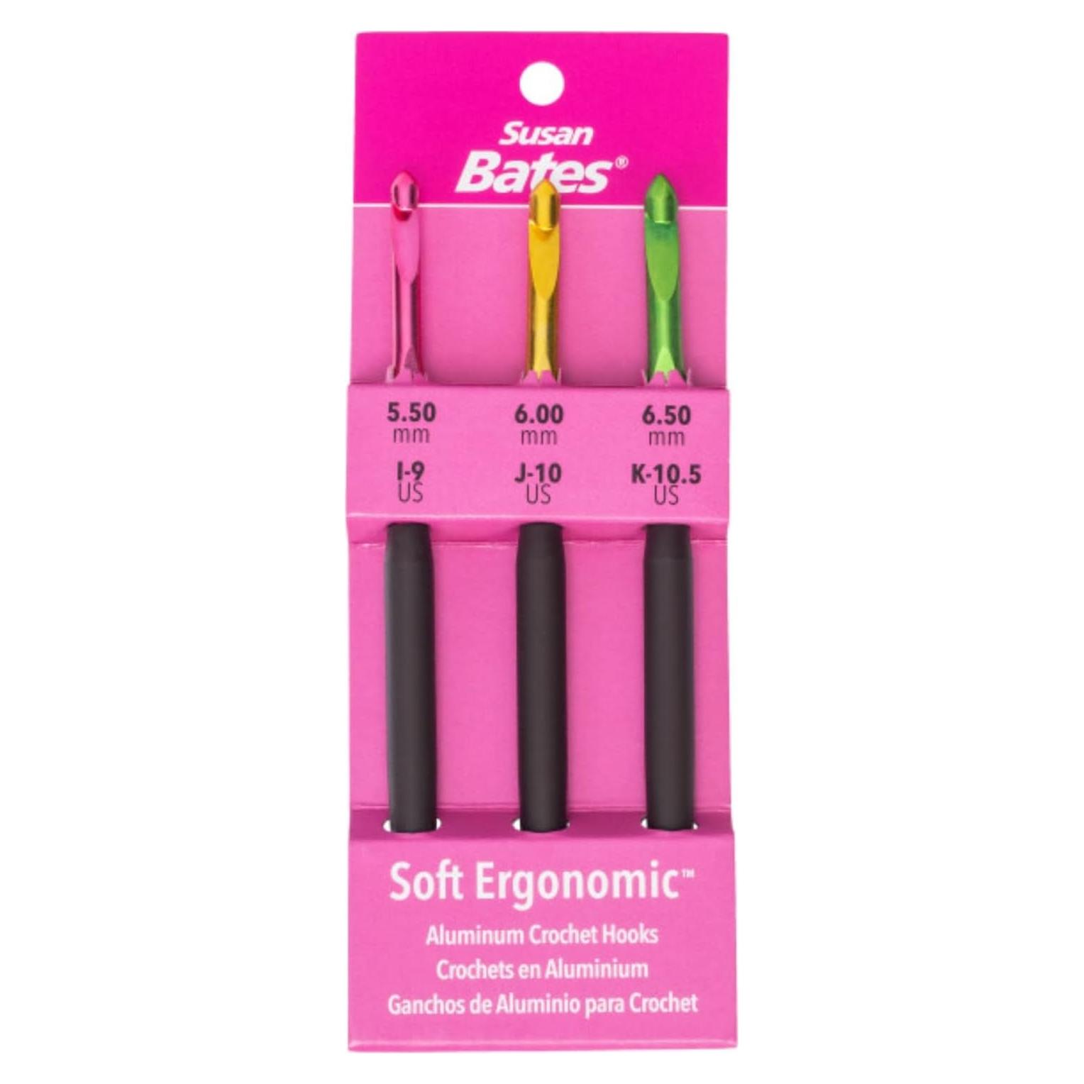 Conjunto de Ganchos de Crochet Ergonómicos Susan Bates 5.5-6.5mm
