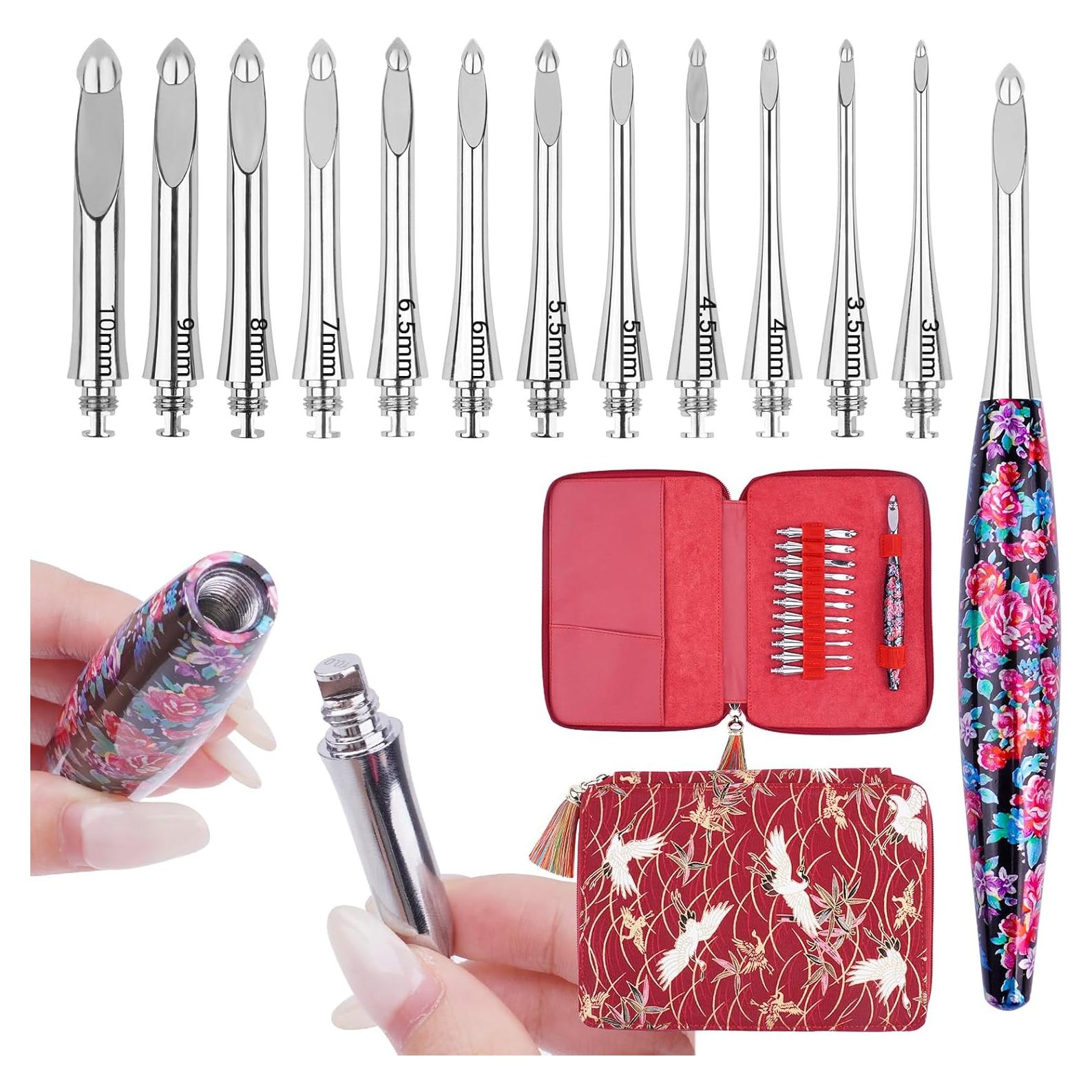 Juego de Ganchillos Intercambiables Weabetfu 3mm-10mm Ergonómico