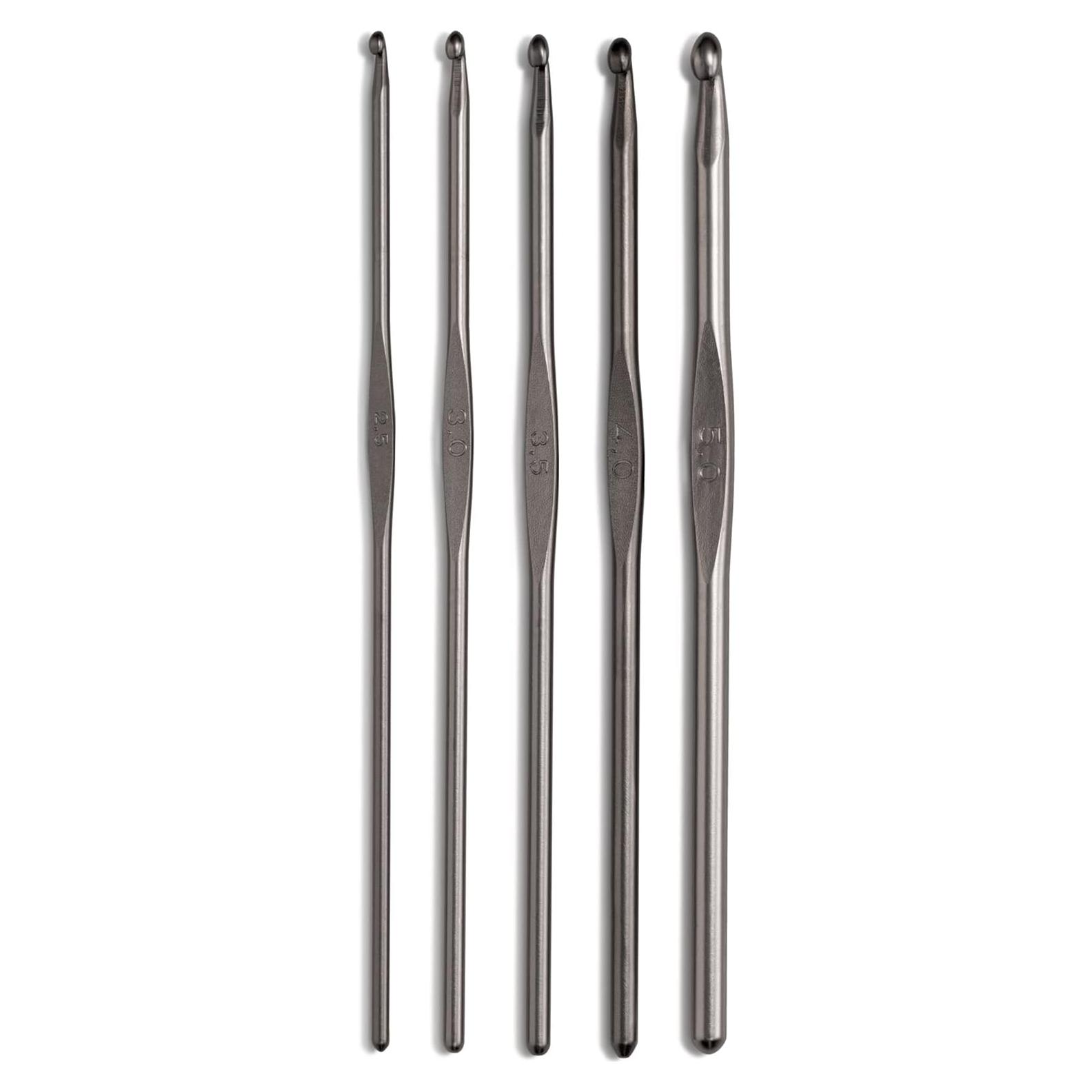 Juego de Ganchillos Prym Gunmetal 2.5 a 5 mm - 5 Piezas