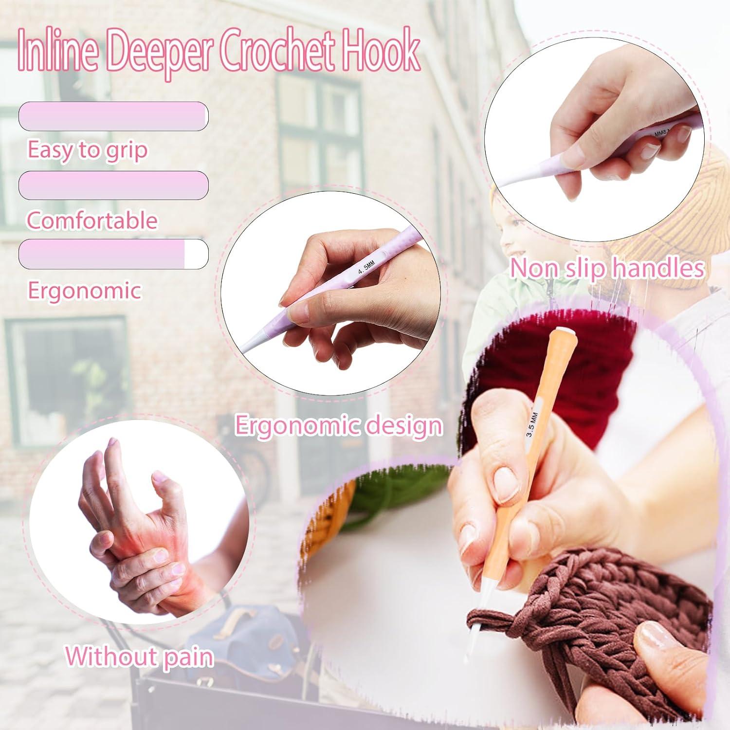 Juego de Ganchillos Ergonomicos Katech 8 Pcs 2.5mm-6mm