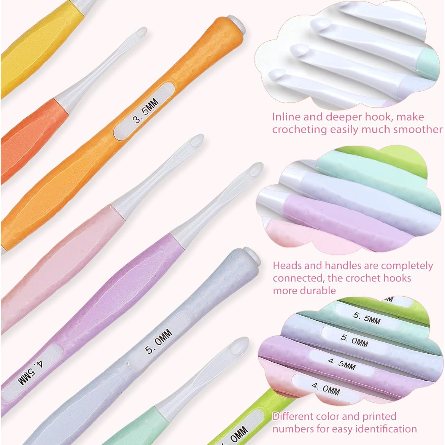 Juego de Ganchillos Ergonomicos Katech 8 Pcs 2.5mm-6mm