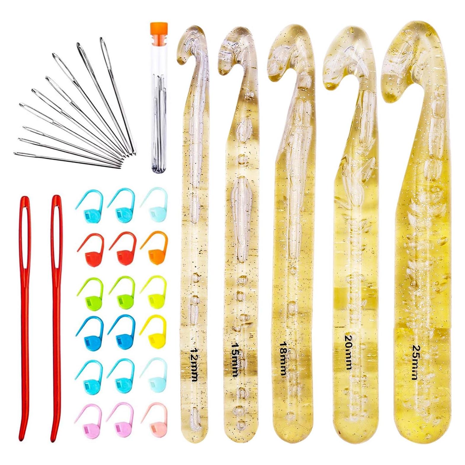 Juego de Ganchillos Grandes Mayboos 37 Piezas 12mm-25mm