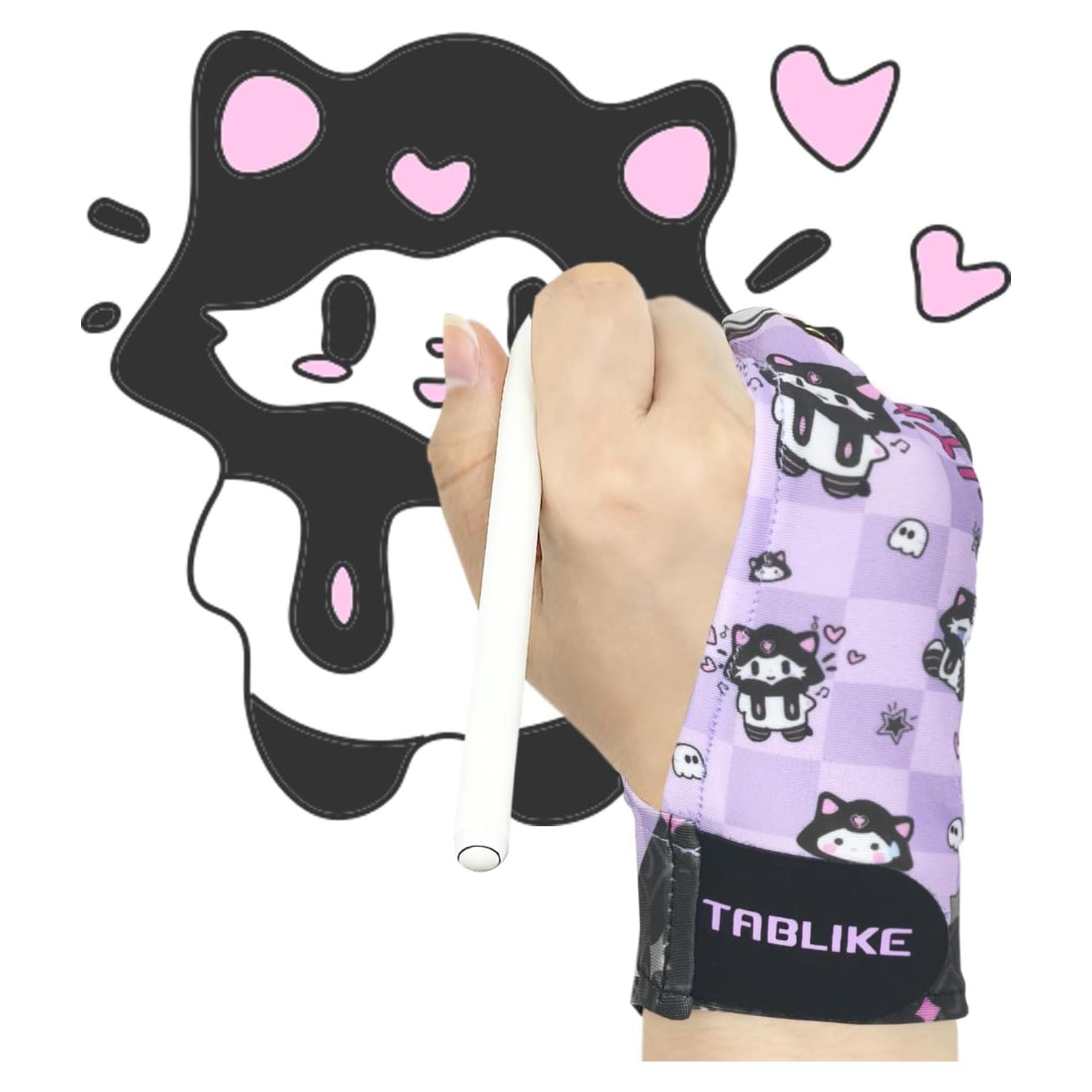 Guante de Dibujo Digital TABLIKE Talla M Púrpura 3 Capas