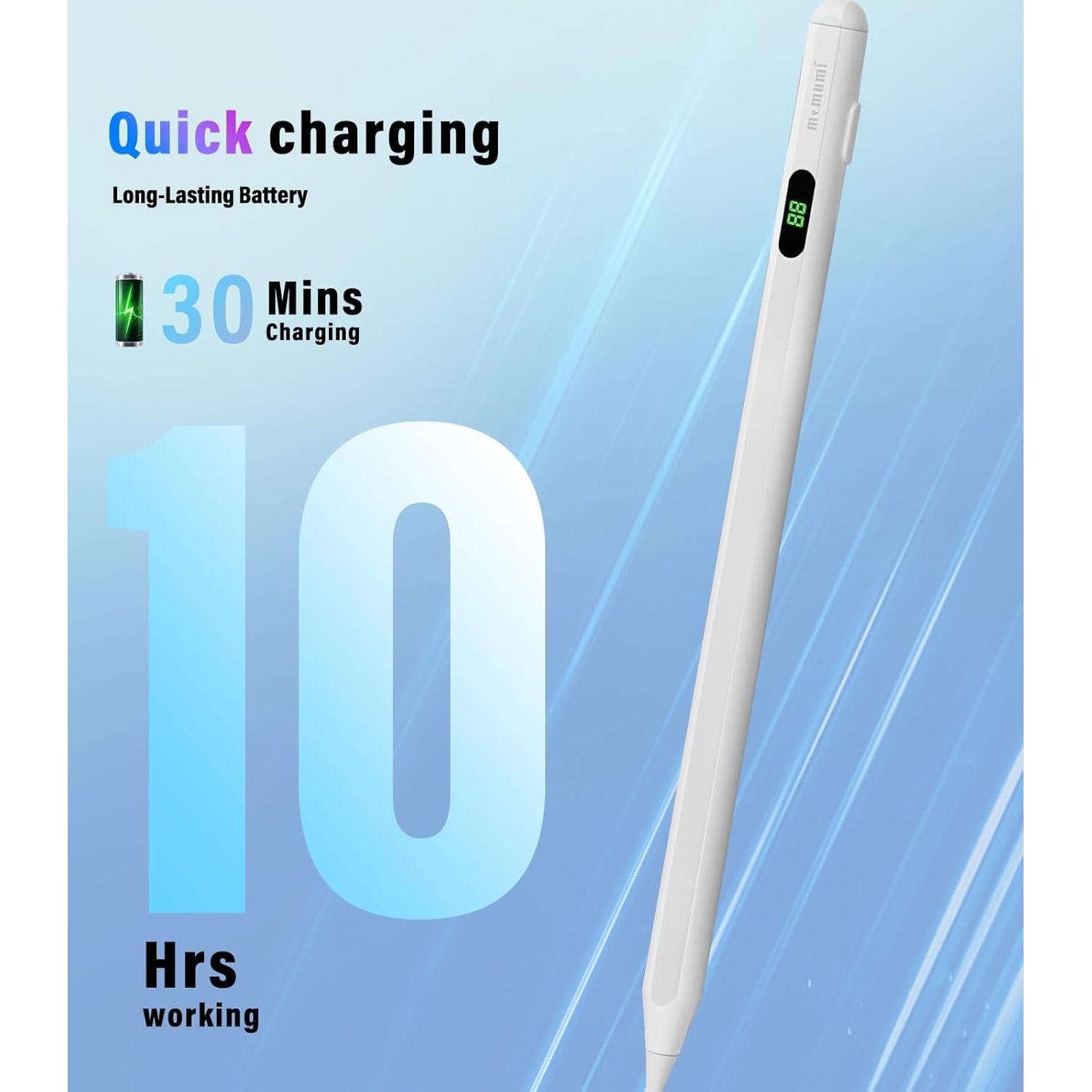 Lápiz Estilográfico Memumi para iPad 2018-2025, Blanco