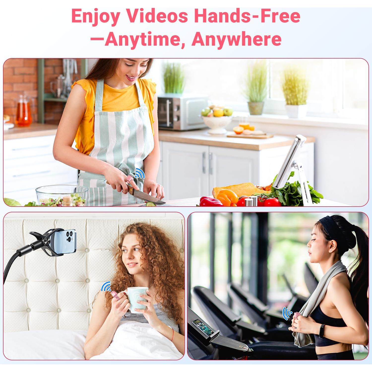 Anillo de Desplazamiento Bluetooth JIMZOO Rosa para TikTok y Kindle