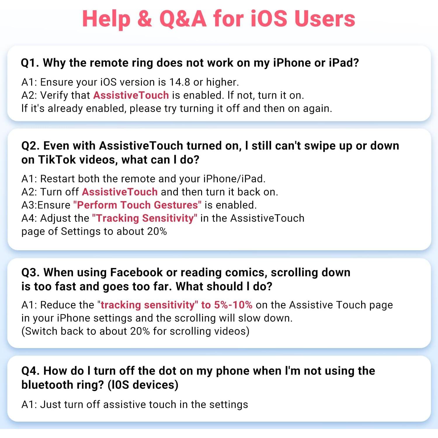 Anillo de Desplazamiento Bluetooth JIMZOO Rosa para TikTok y Kindle