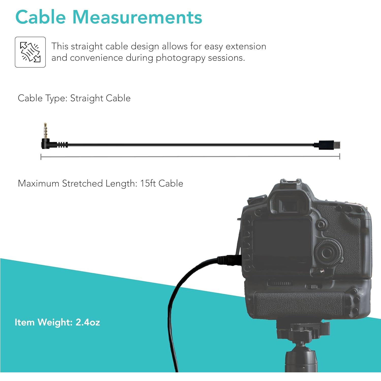 Cable de Control Remoto Foto&Tech N3 4.57m para Nikon