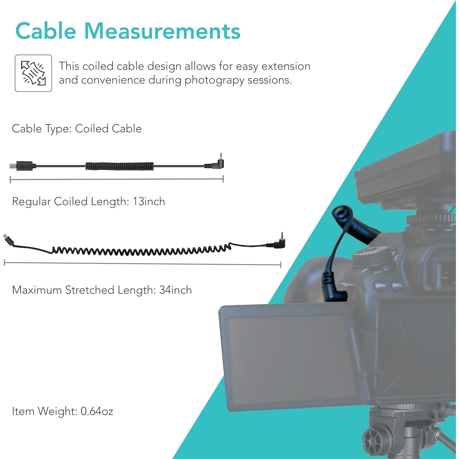 Cable de liberación de obturador remoto Foto&Tech N3 2.5mm