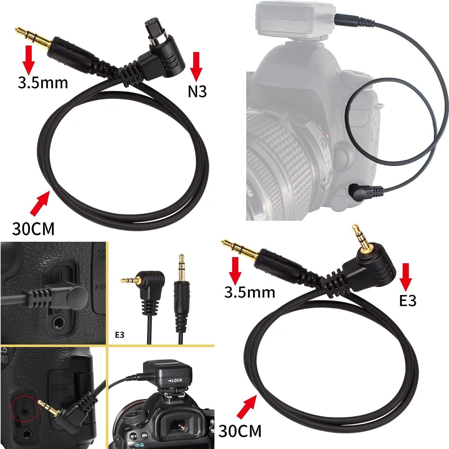 Cable de liberación remota N3 3.5mm Pixel para Canon EOS