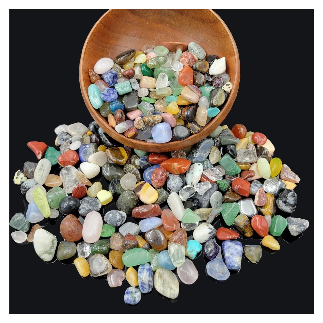 Juego de 60 Piedras Preciosas y Cristales Pulidos 0.25kg