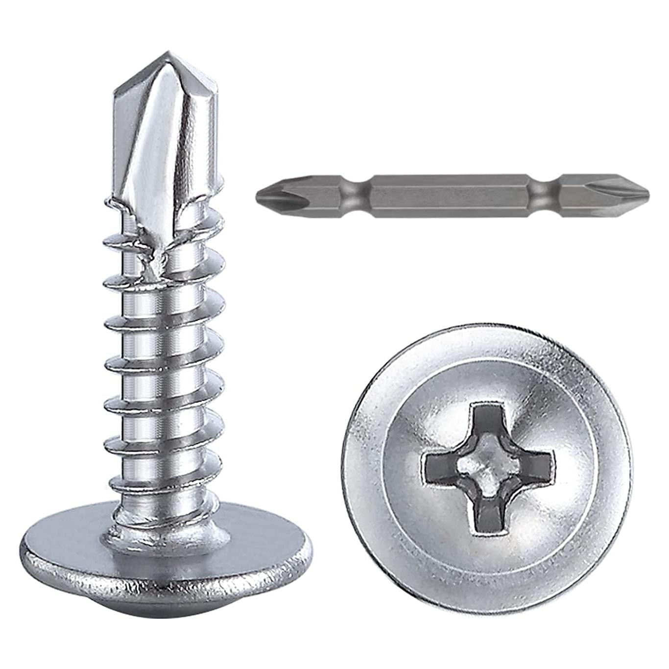 Tornillos autorroscantes Wensilon 300pcs #8x19mm acero inoxidable