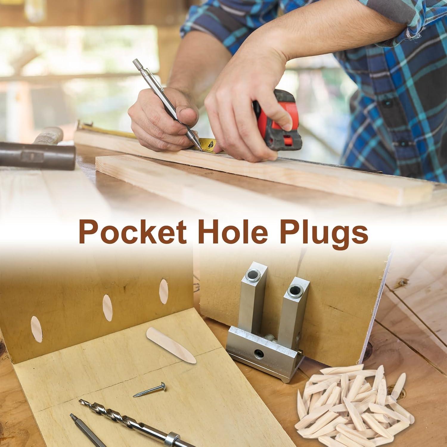 150 Tapones de Agujero de Madera de Pino uxcell 9.5mm