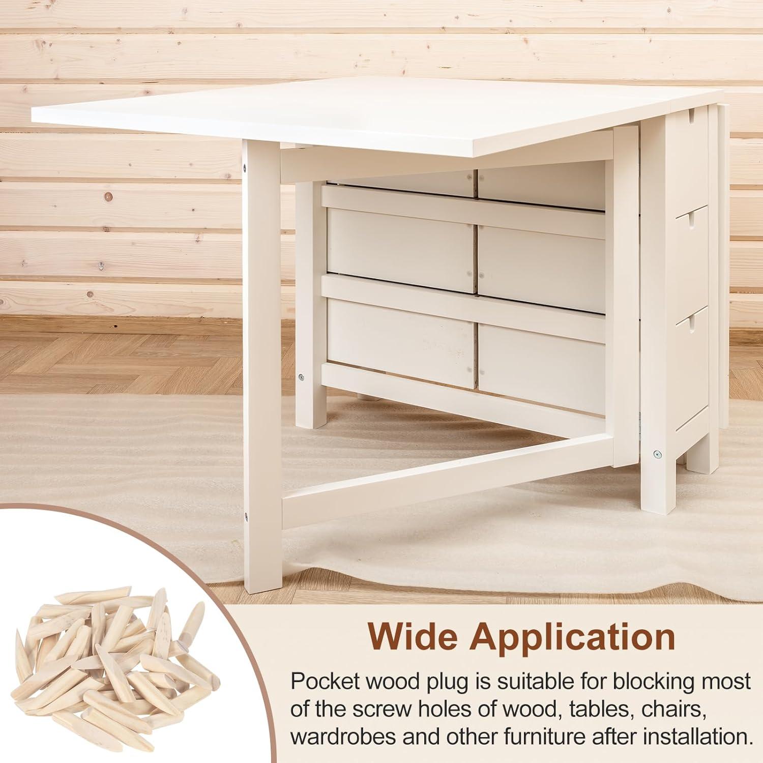 150 Tapones de Agujero de Madera de Pino uxcell 9.5mm