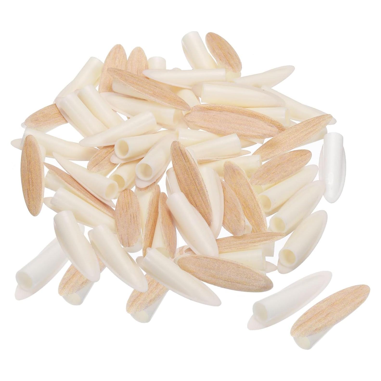 Tapones de Agujeros de Plástico MECCANIXITY 9mm Amarillo Blanco 100pcs