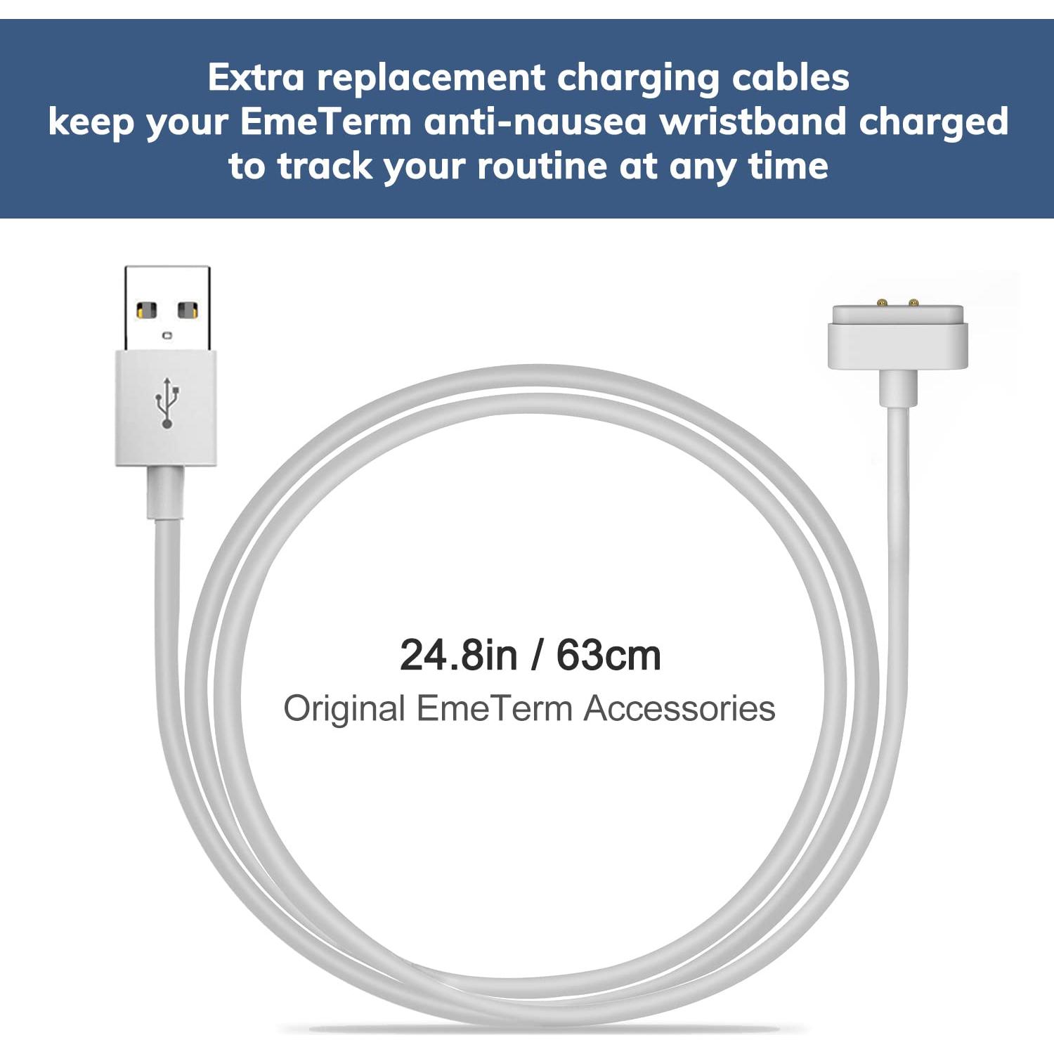 Cable de Carga Magnético USB EmeTerm para Pulseras Antináuseas