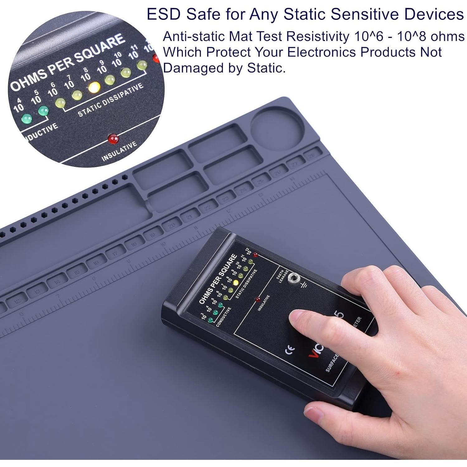 Alfombrilla Antiestática ESD IUZIT 30.5x40.6cm Resistente al Calor