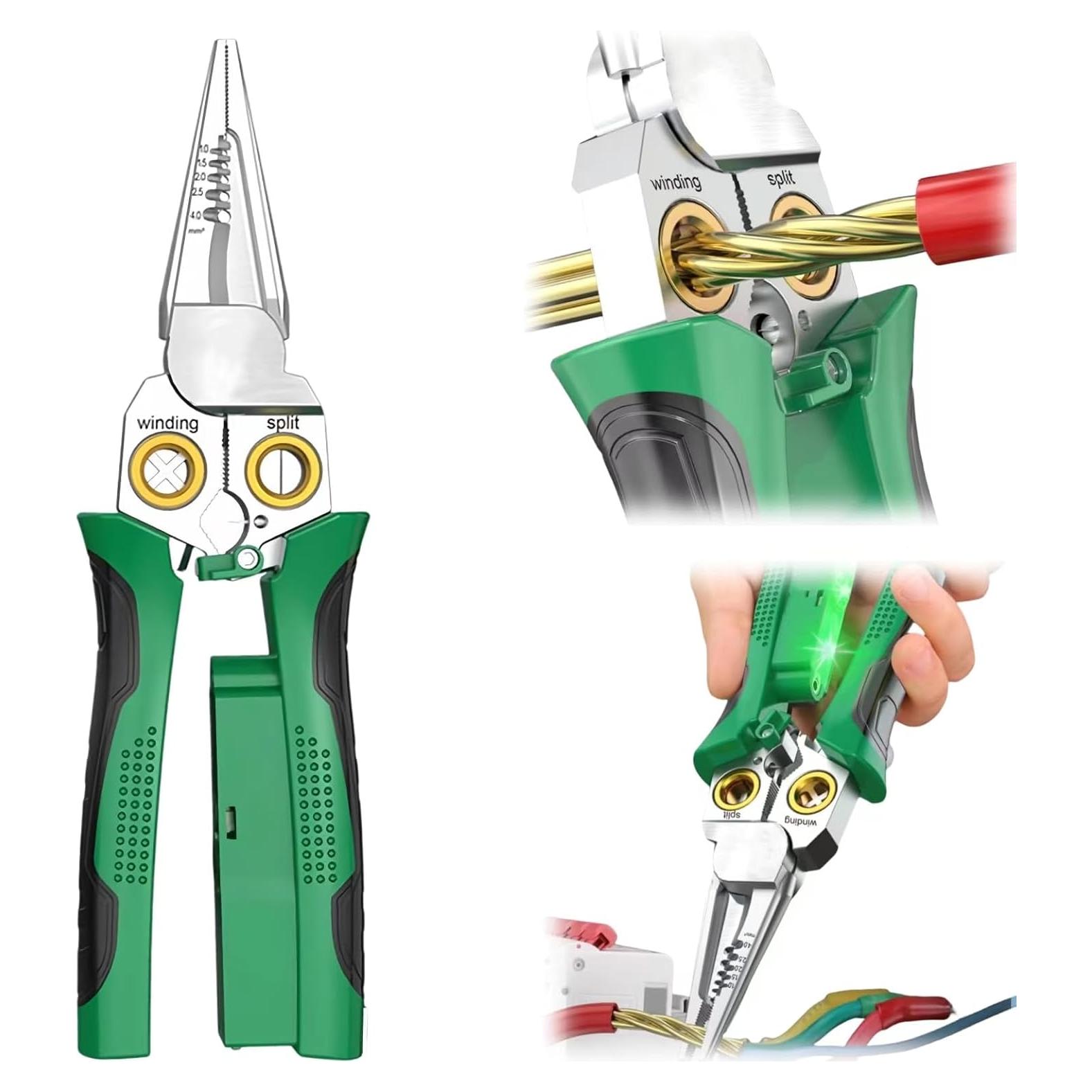 Pelacables y Crimpadora GADO 8-en-1 con Detector de Voltaje