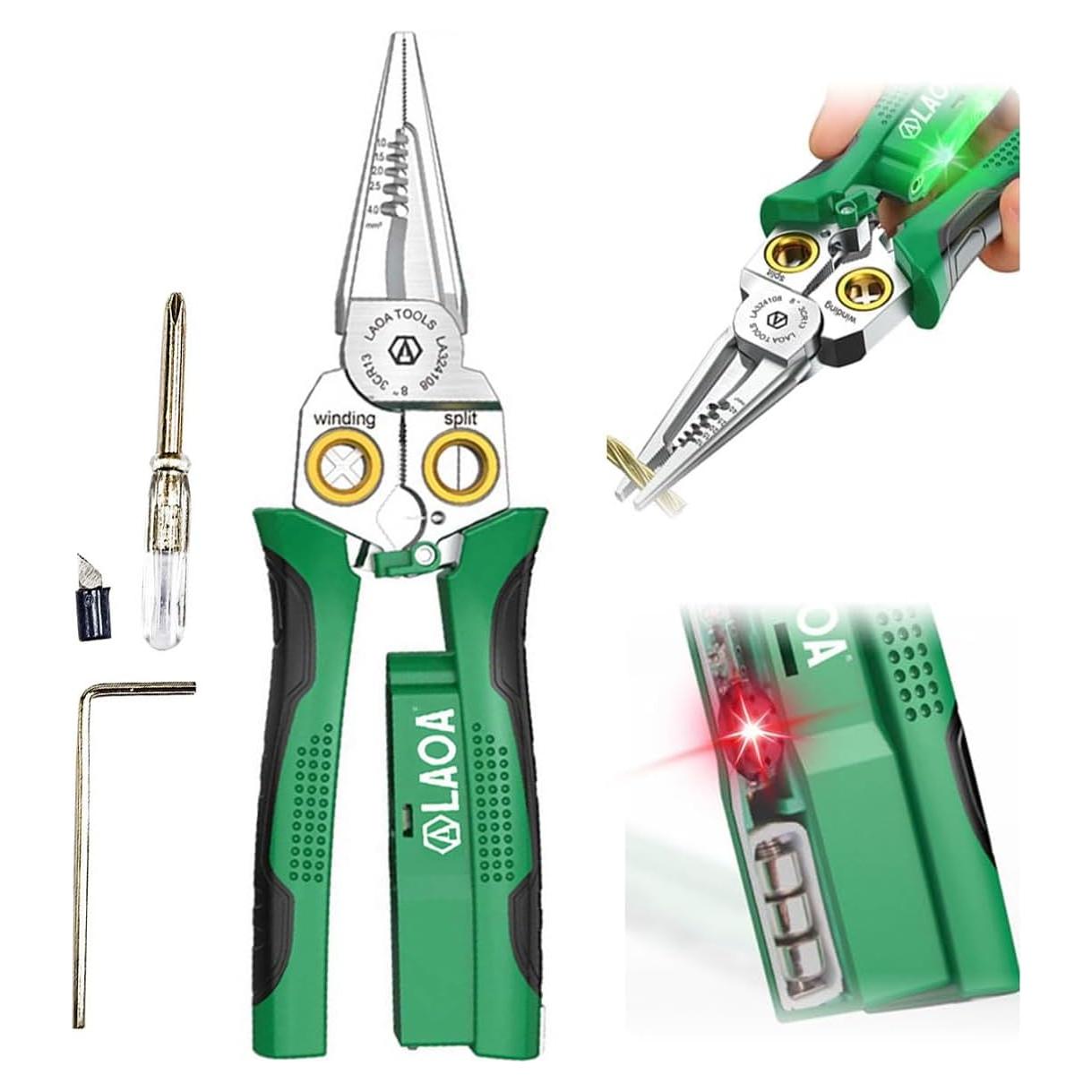 Pelacables 8 en 1 LAOA con Probador de Voltaje y Tijeras