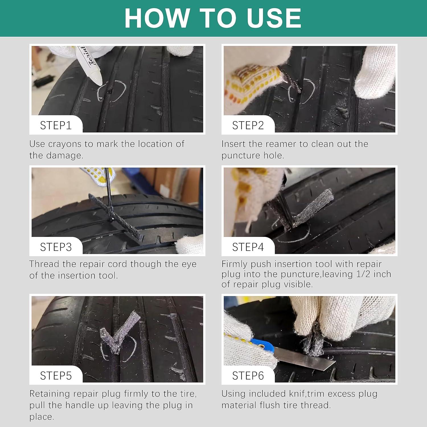 Kit de Reparación de Neumáticos ZERINT 26 Piezas