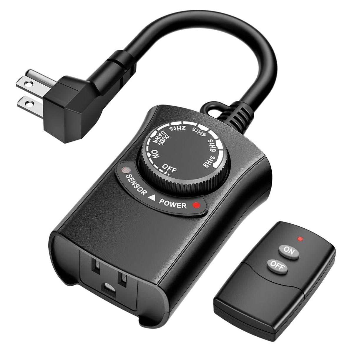 Temporizador de Luz Exterior HBN con Control Remoto 1 Salida