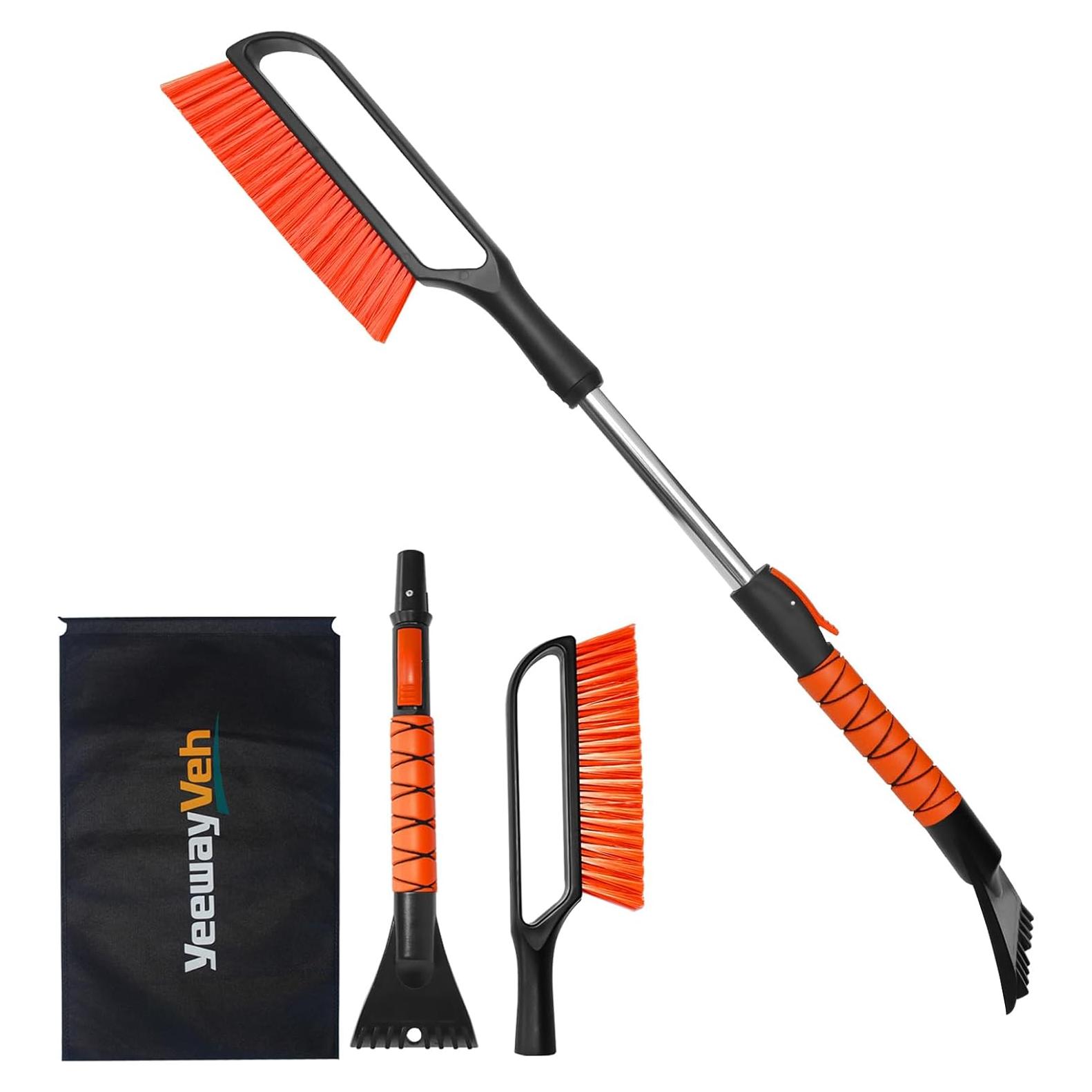 Raspador de Hielo y Cepillo de Nieve YeewayVeh 2 en 1 Naranja