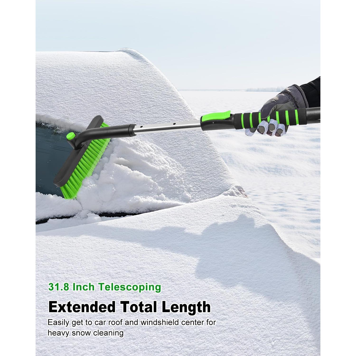 Raspador de Hielo SEAAES con Cepillo de Nieve Extensible 80.8 cm