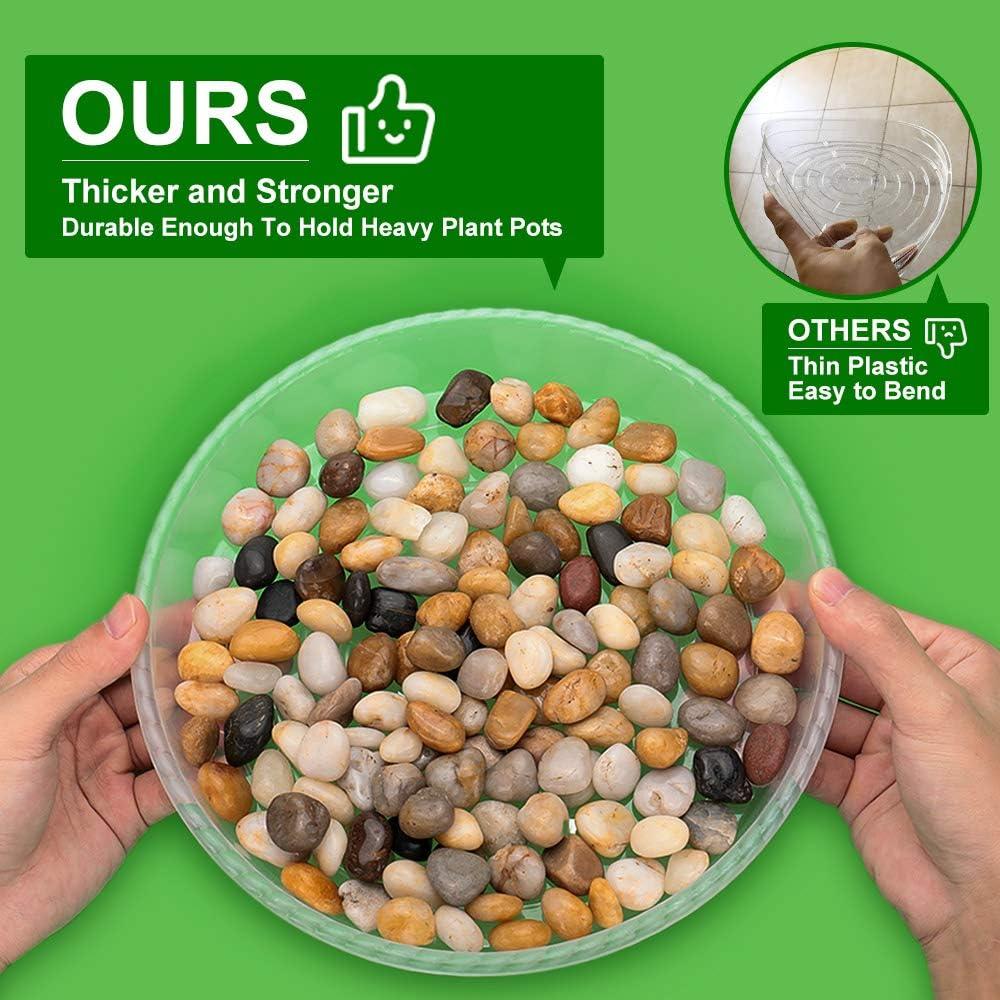 Paquete de 18 Platos para Plantas MUDEELA 6-8-10 Pulgadas