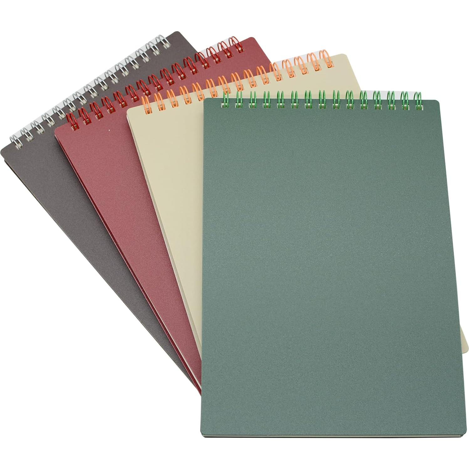 Cuaderno Espiral Yansanido A5 4 Pcs Cubierta Dura 80 Hojas