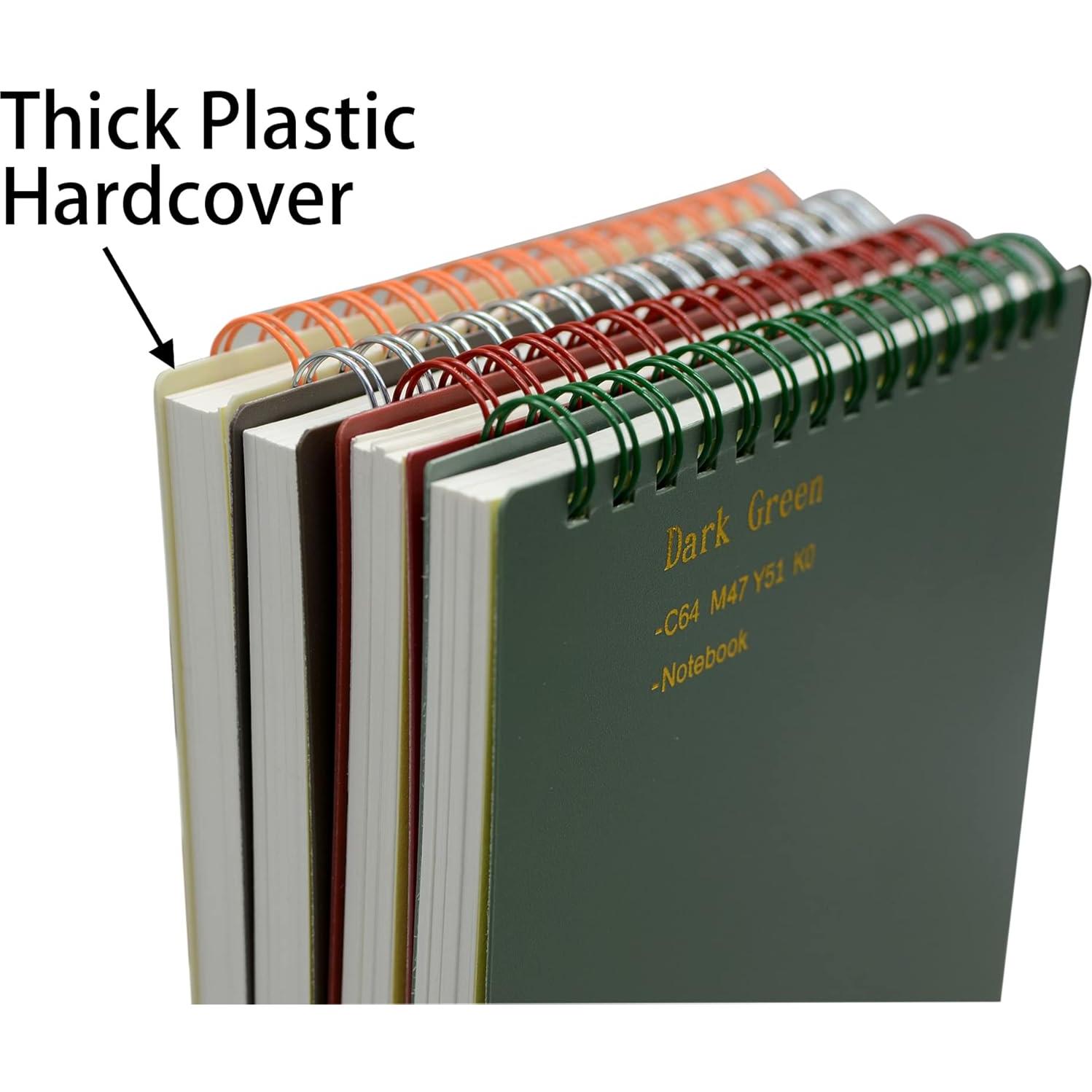 Cuaderno Espiral Yansanido A5 4 Pcs Cubierta Dura 80 Hojas